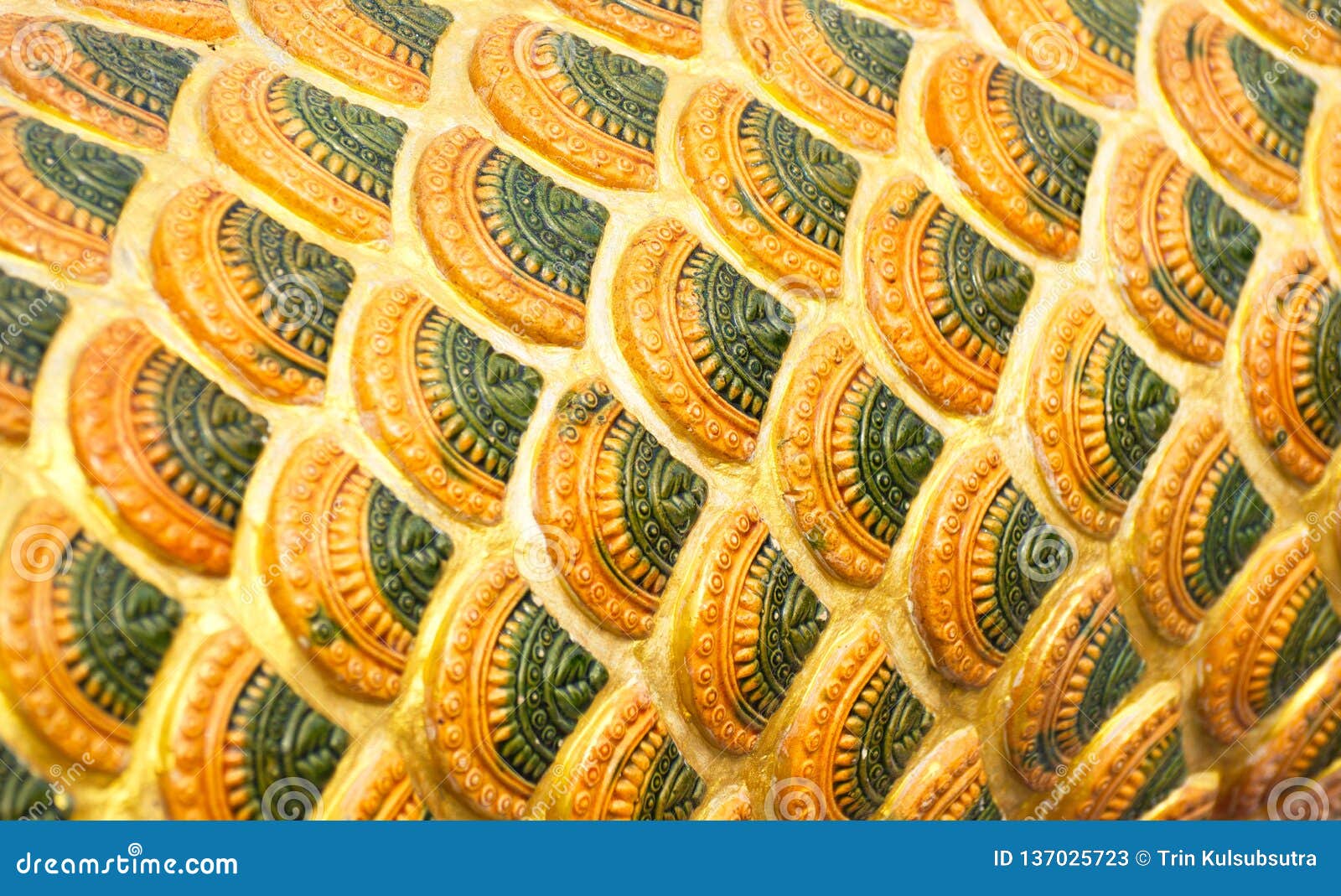 Image of Wall Texture. Beautiful Dragon Scales Pattern Stock Image