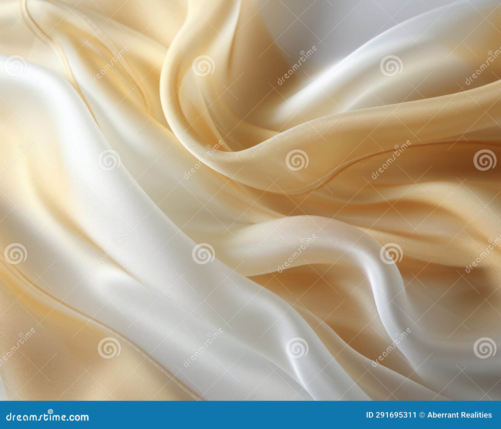 An Image of a White and Gold Silk Fabric Stock Illustration ...