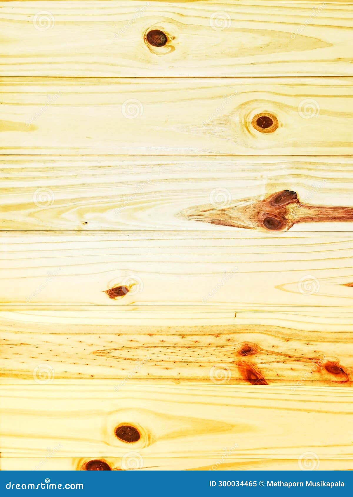 Image of a Yellowishbrown Pine Wood Pattern with Scars in the Wood