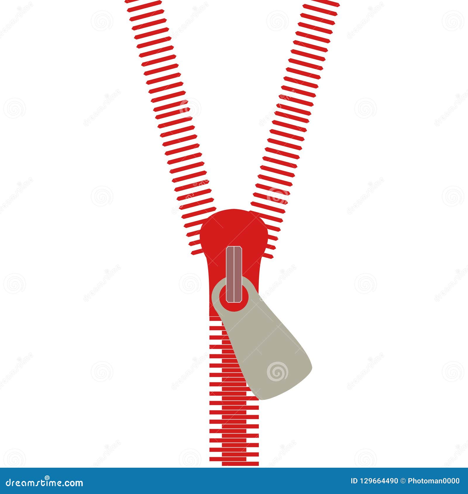 Image of a Zipper on Clothes Stock Illustration Illustration of