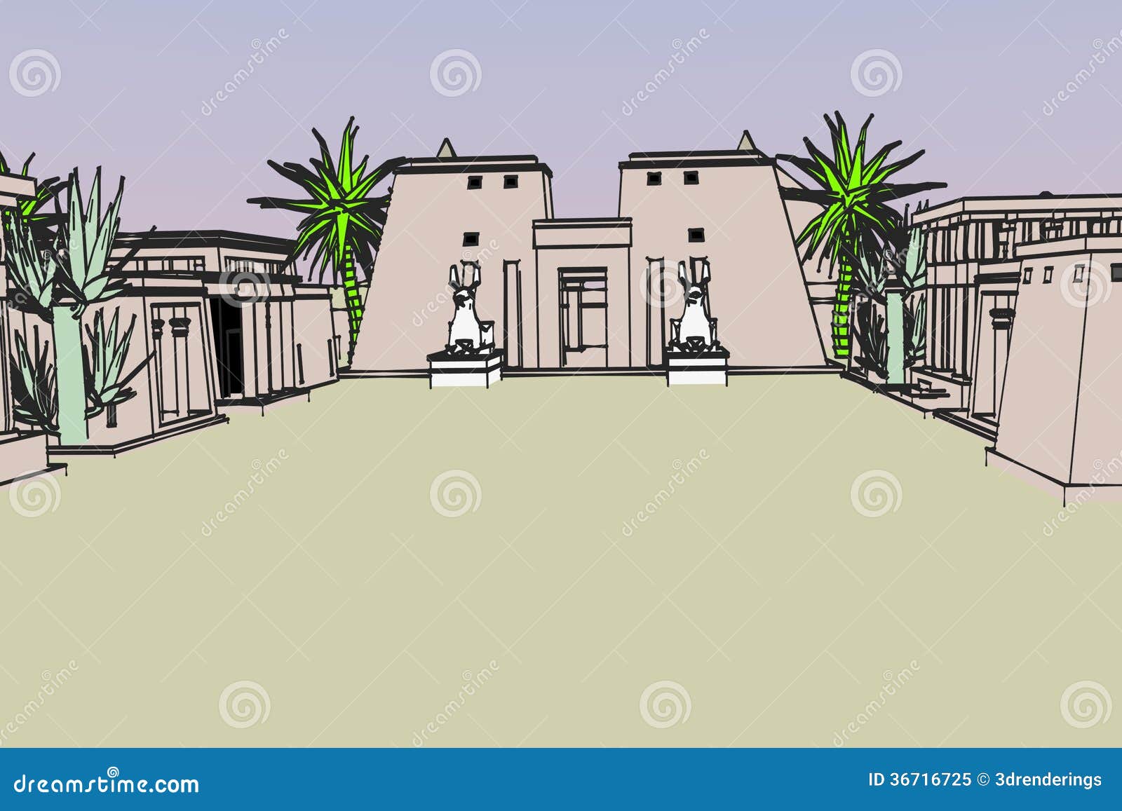 Imagem da cidade de Egito ilustração stock. Ilustração de desenho - 36716725, image size:1600x1157