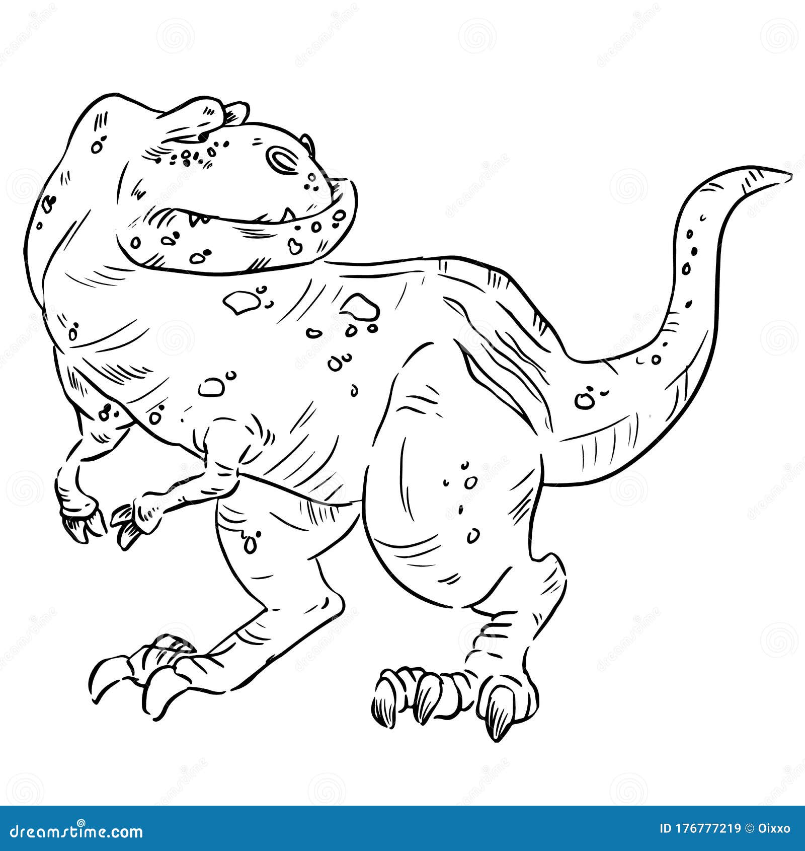 Imagem De Dinossauro De Desenho Animado. Imagem Do Desenho De Um Antigo  Dinossauro Trágico E Bonito. Ilustração Desenhada à Mão De Ilustração do  Vetor - Ilustração de dinossauro, paleontologia: 176777219