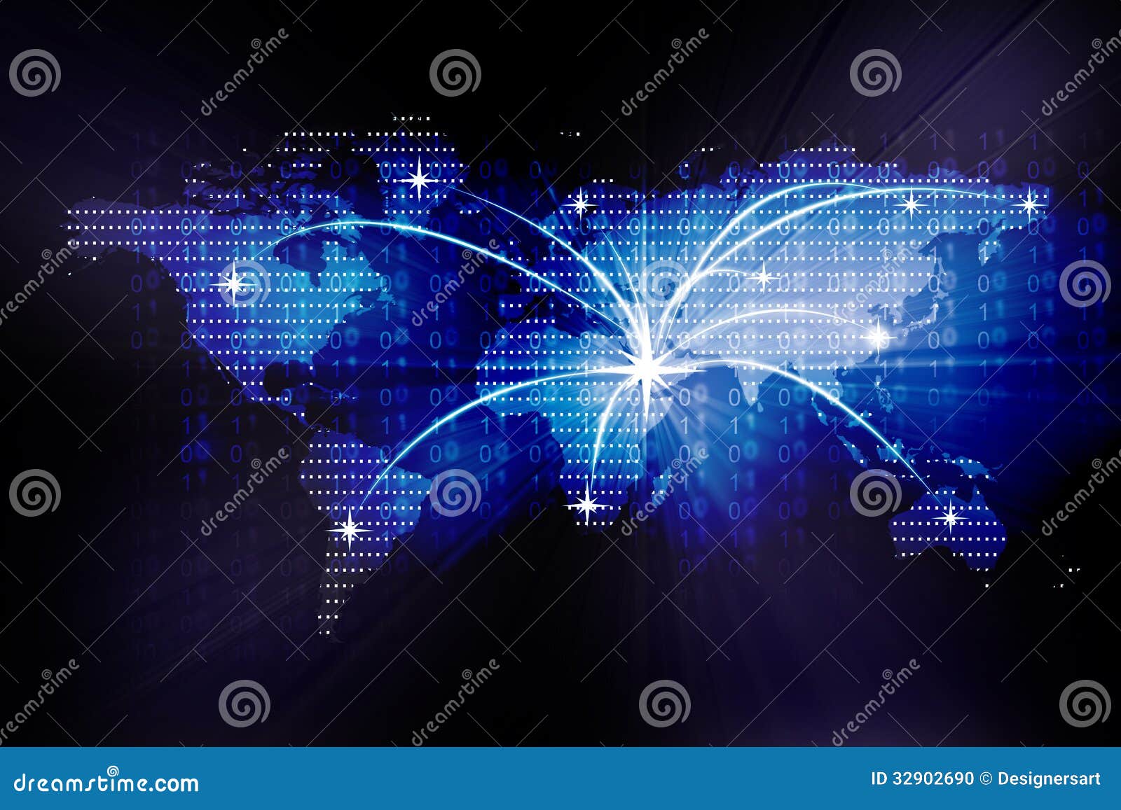 Imagem De Um Mapa Do Mundo Digital Ilustração Stock Ilustração de