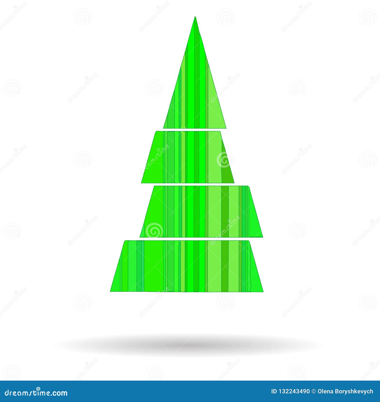 Imagem De Uma árvore De Natal Das Formas Geométricas Verdes Ilustração do  Vetor - Ilustração de textura, fundo: 132243490