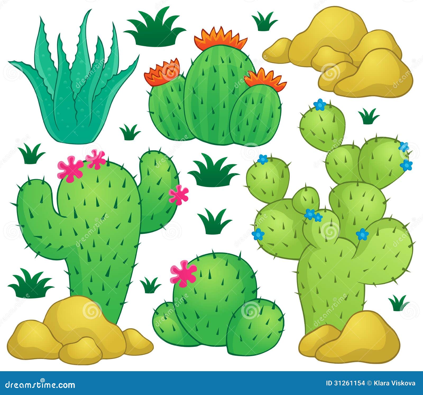 Desenho De Sol Sobre Cactos Do Deserto Para Colorir