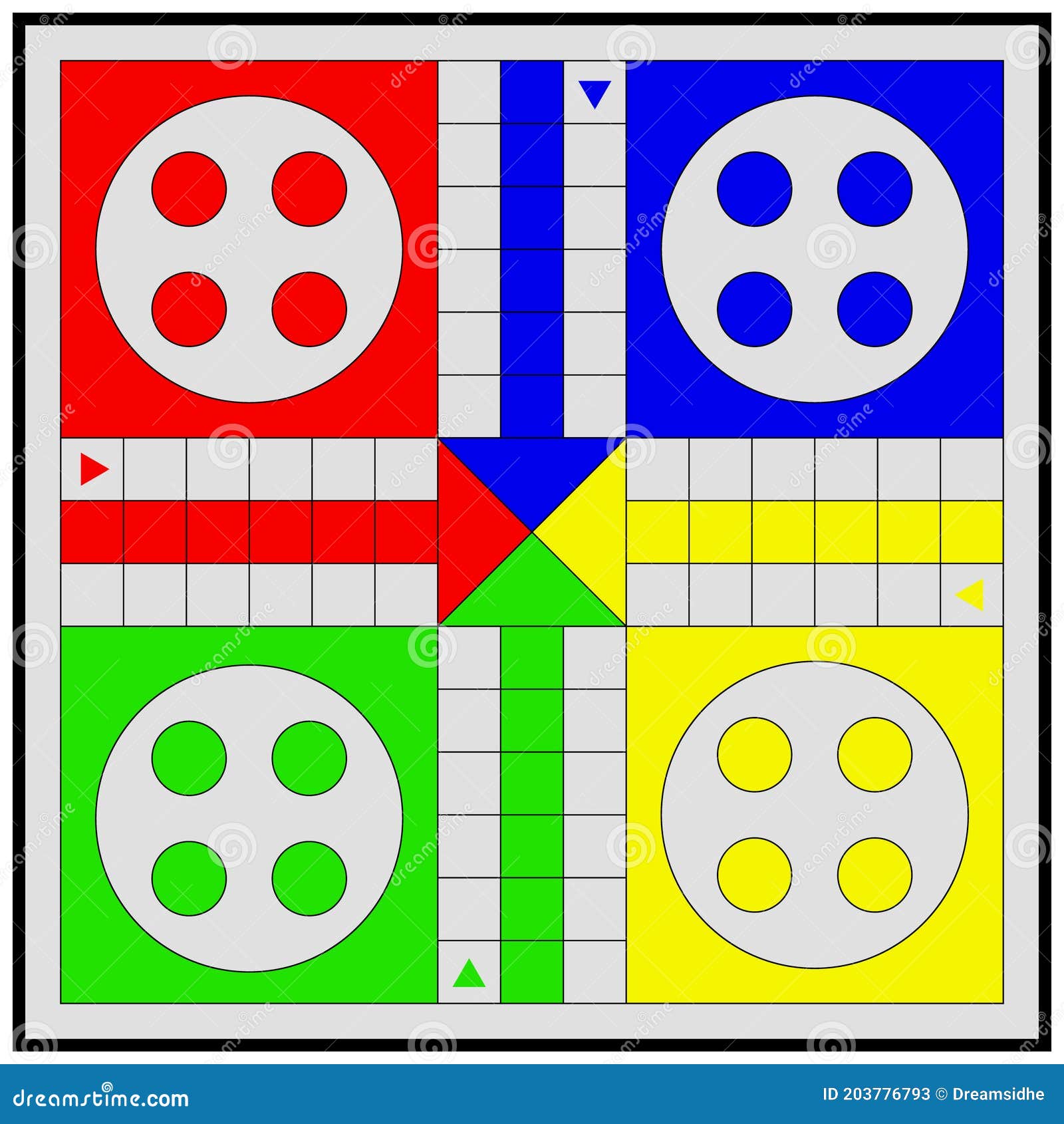 Tabuleiro de ludo ilustração do vetor. Ilustração de isolado