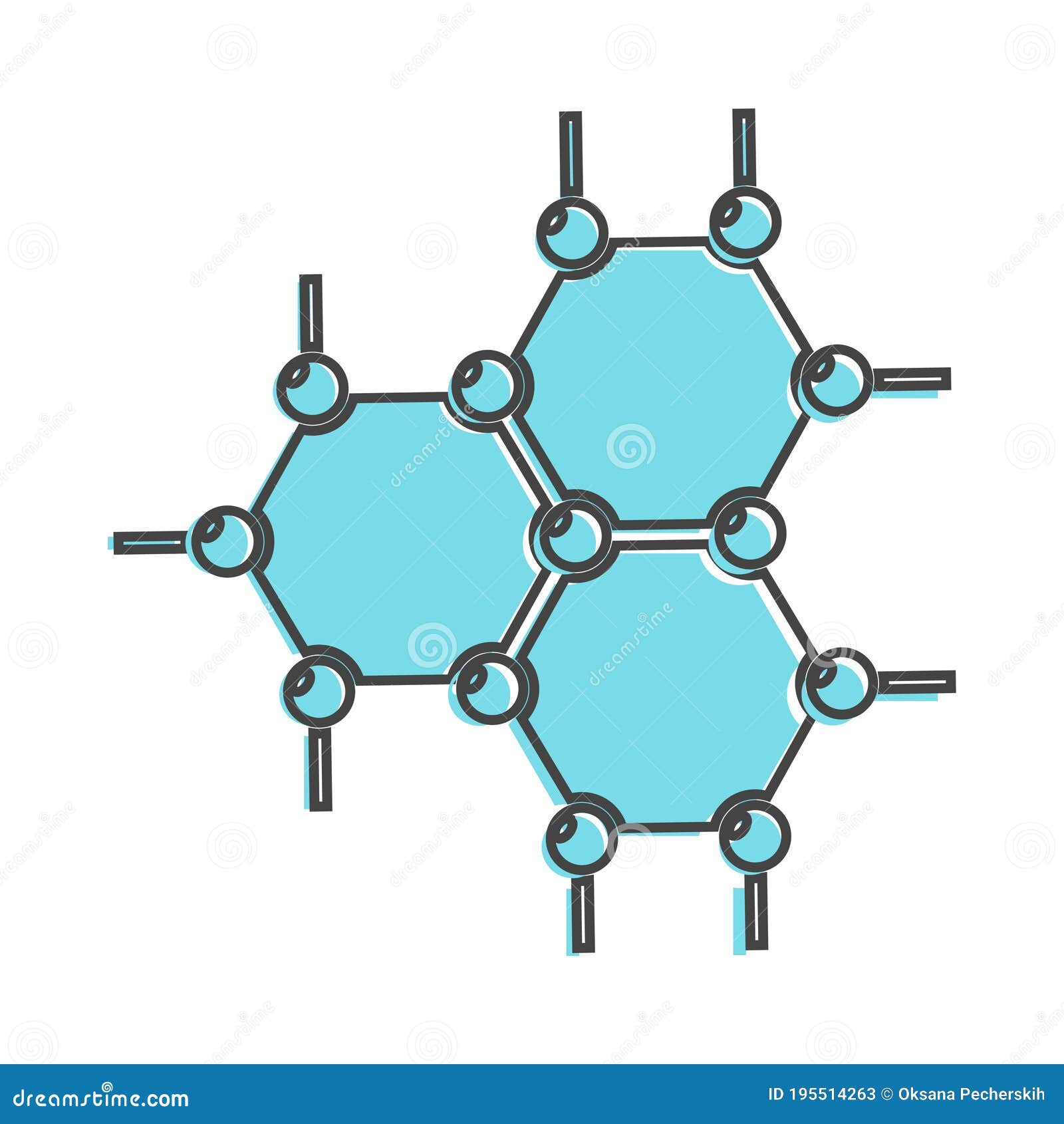 Imagem Vetorial De Uma Molécula. ícone Da Pesquisa Molecular Em