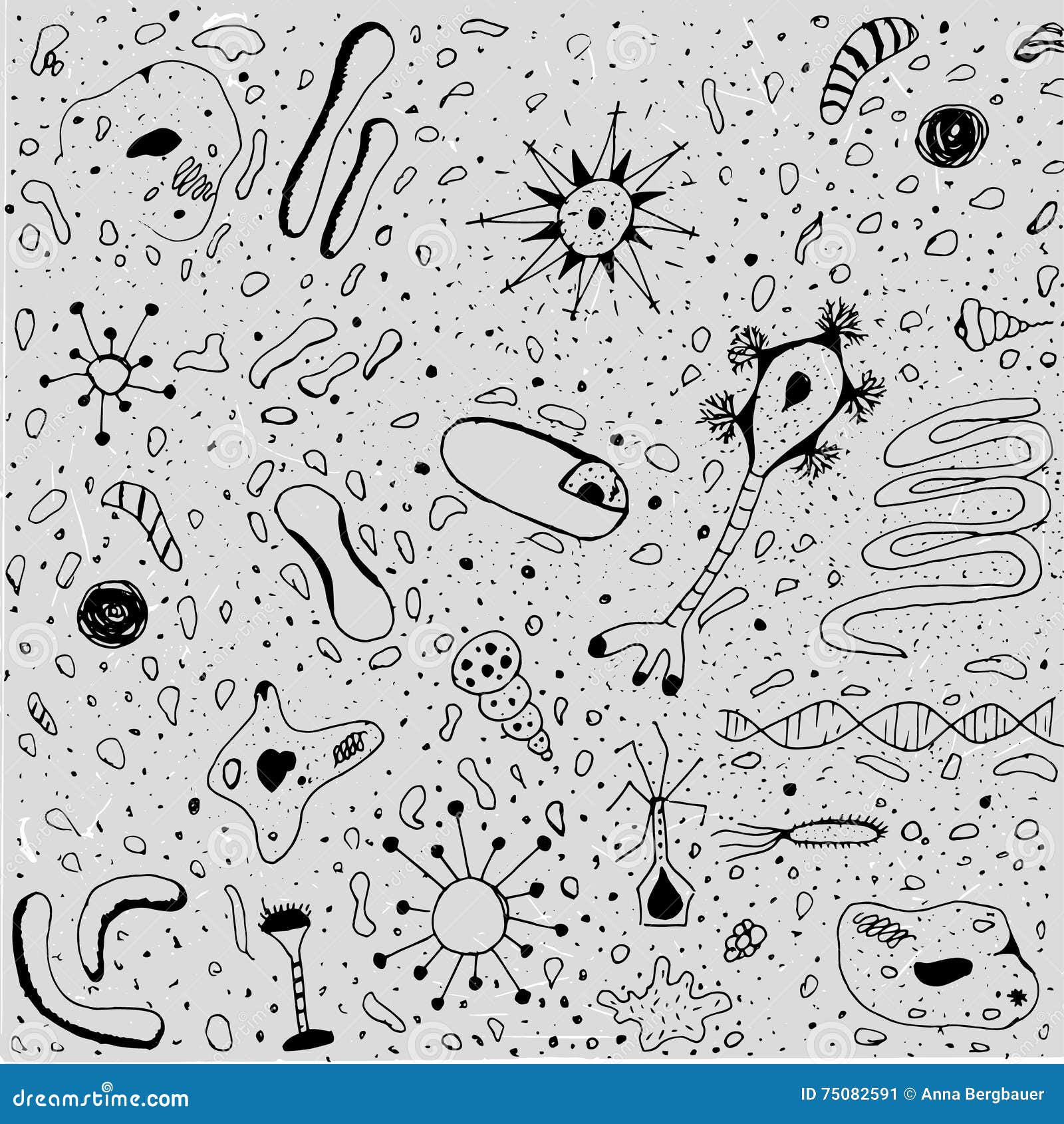 Imagen De Fondo De La Biología Ilustración del Vector - Ilustración de  laboratorio, virus: 75082591