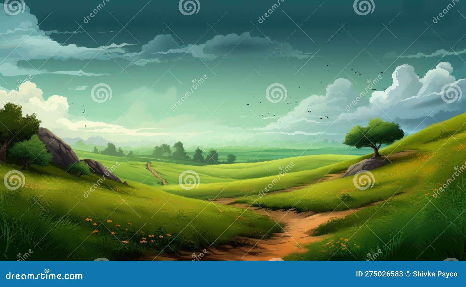 ai generativo imagem do mágico floresta cena com exuberante vegetação com  animê estilo 30559021 Foto de stock no Vecteezy