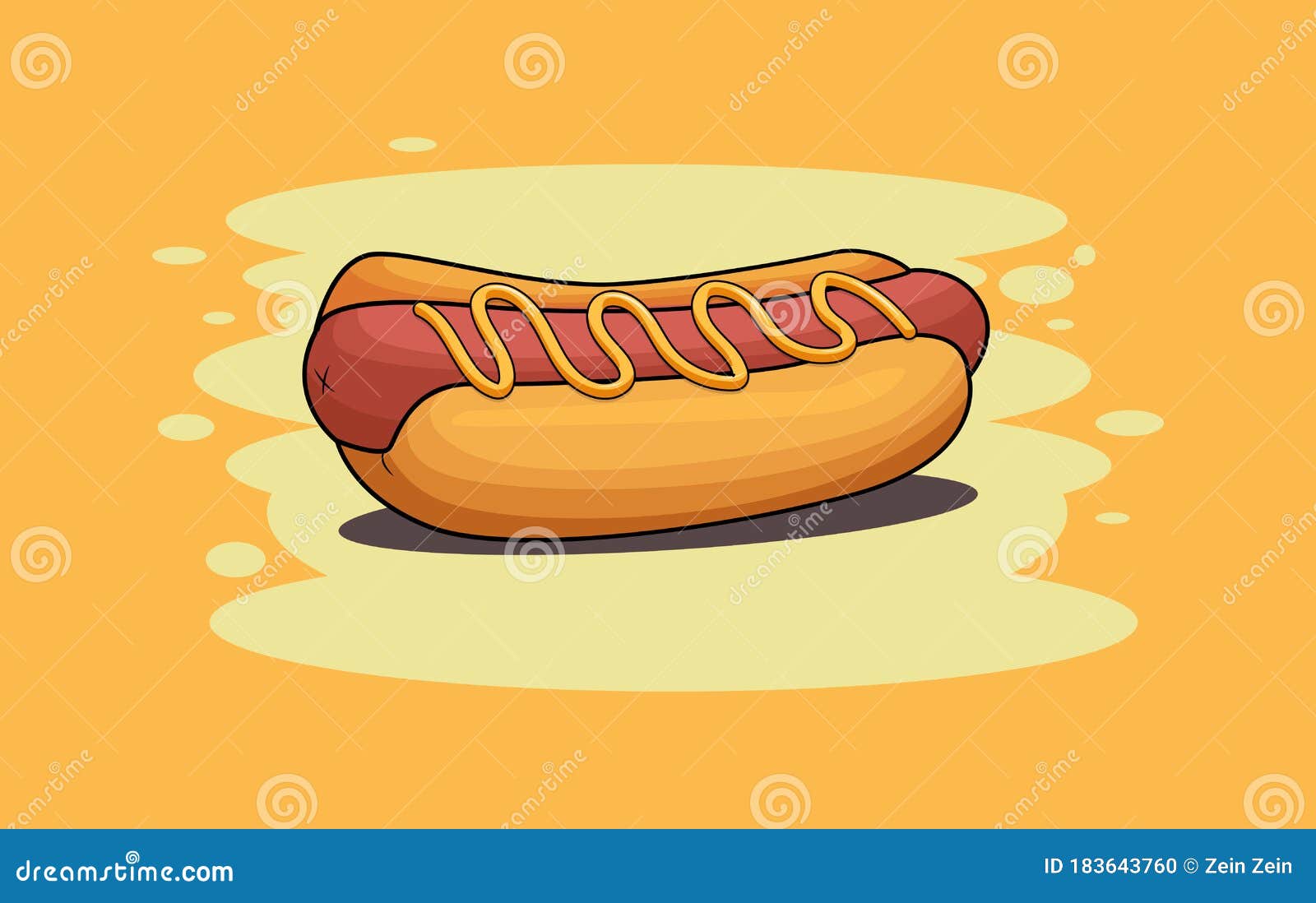 Imagen De Icono Vectorial Con Estilo De Dibujos Animados Planos De Hot Dog.  Deliciosa Comida Rápida Mejor Elección De La Plantilla Stock de ilustración  - Ilustración de icono, rojo: 183643760