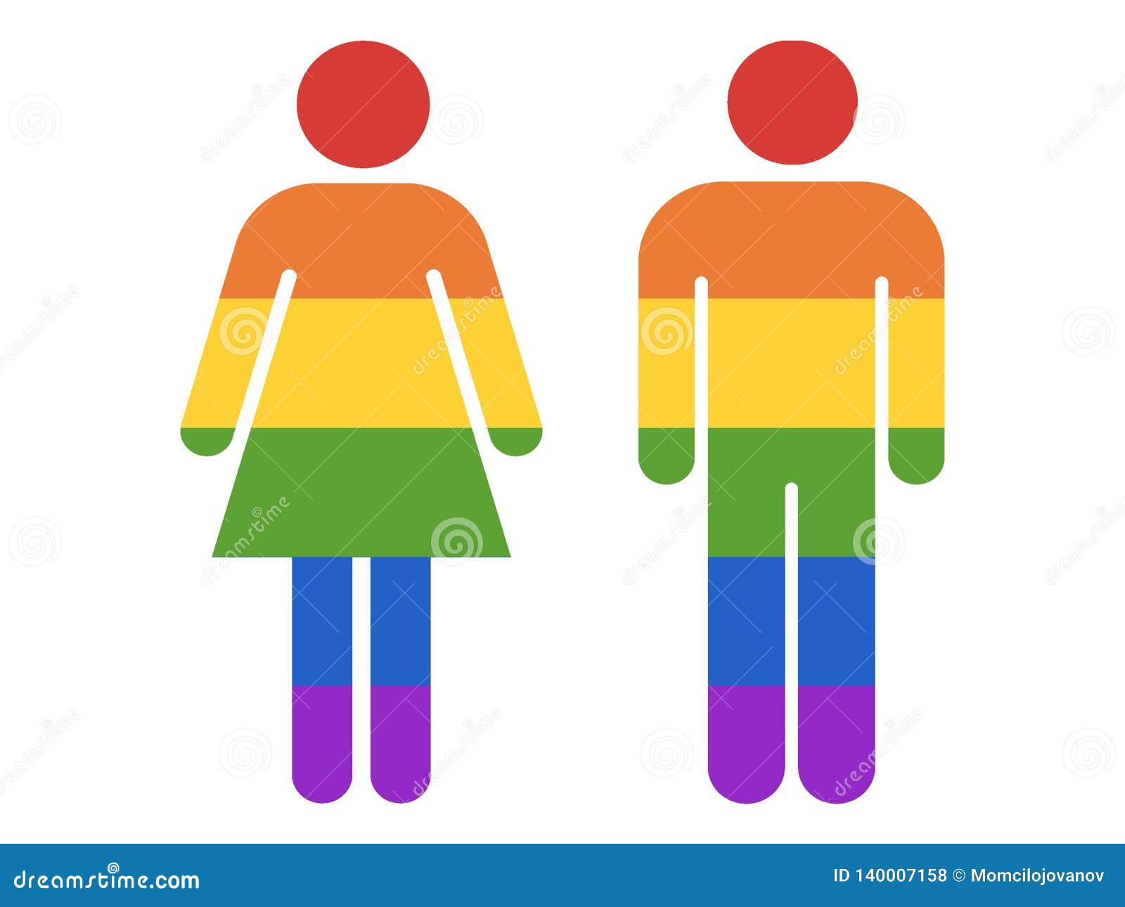 Imagen Del Arco Iris De Lgbt De Una Muestra Del Retrete Ilustración Del Vector Ilustración De