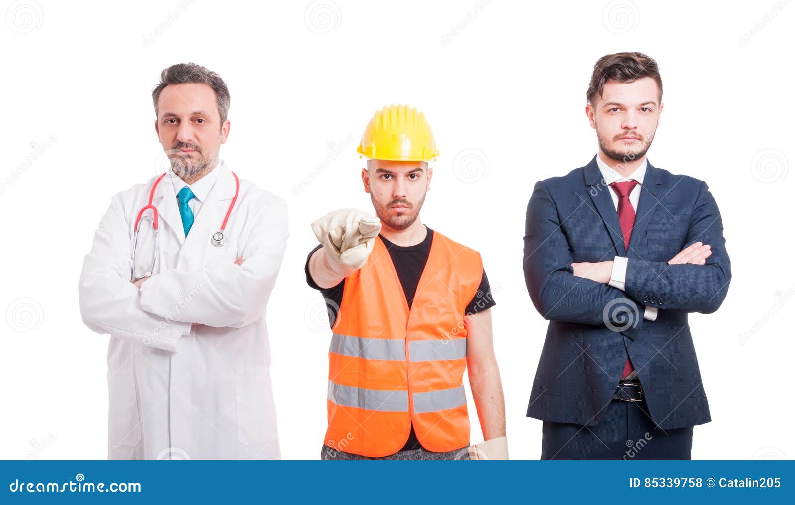 Imagen Del Doctor, Del Abogado Y Del Constructor Foto de archivo