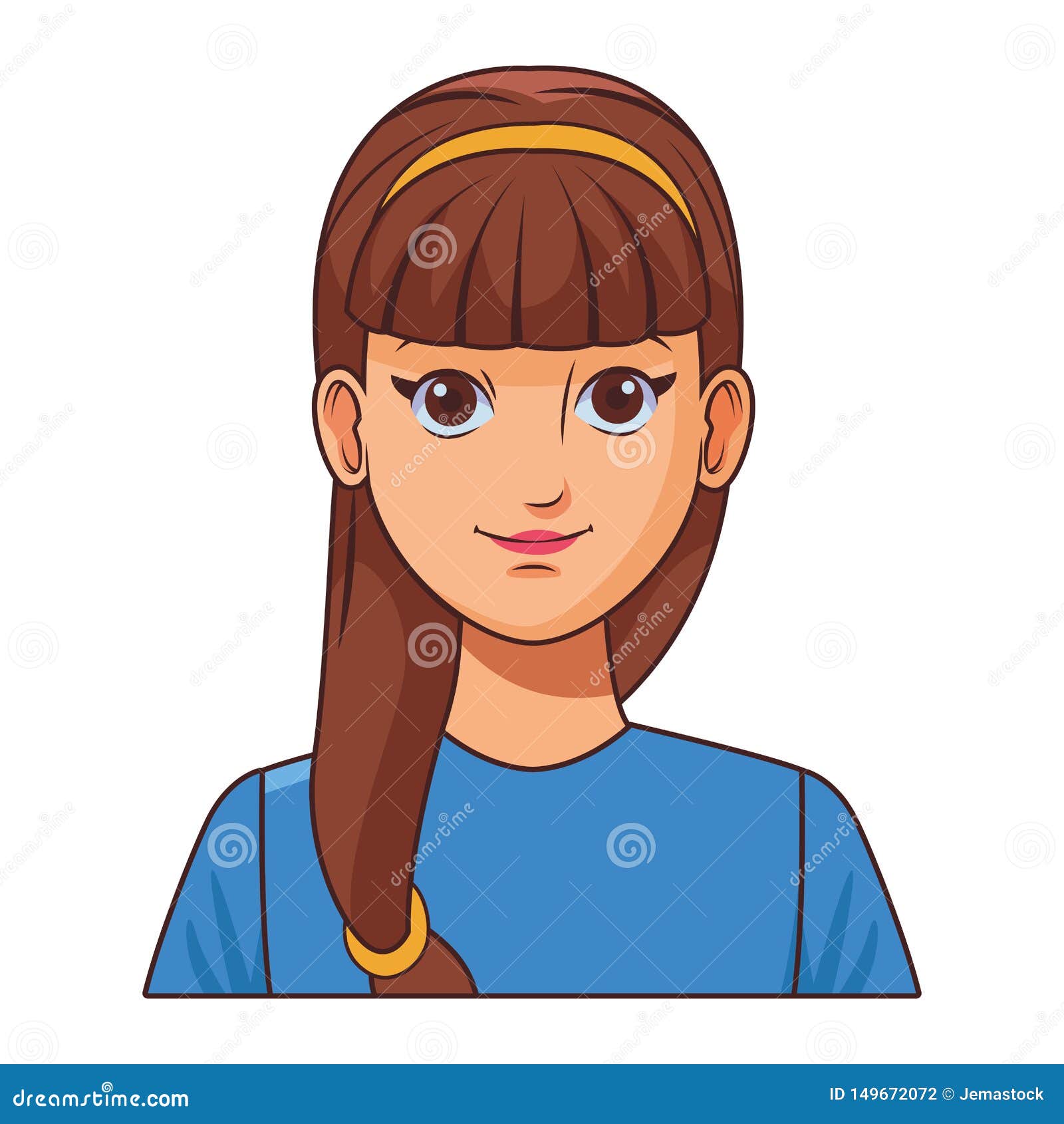 Imagen Del Perfil Del Personaje De Dibujos Animados Del Avatar De La Mujer  Joven Ilustración del Vector - Ilustración de confianza, manera: 149672072