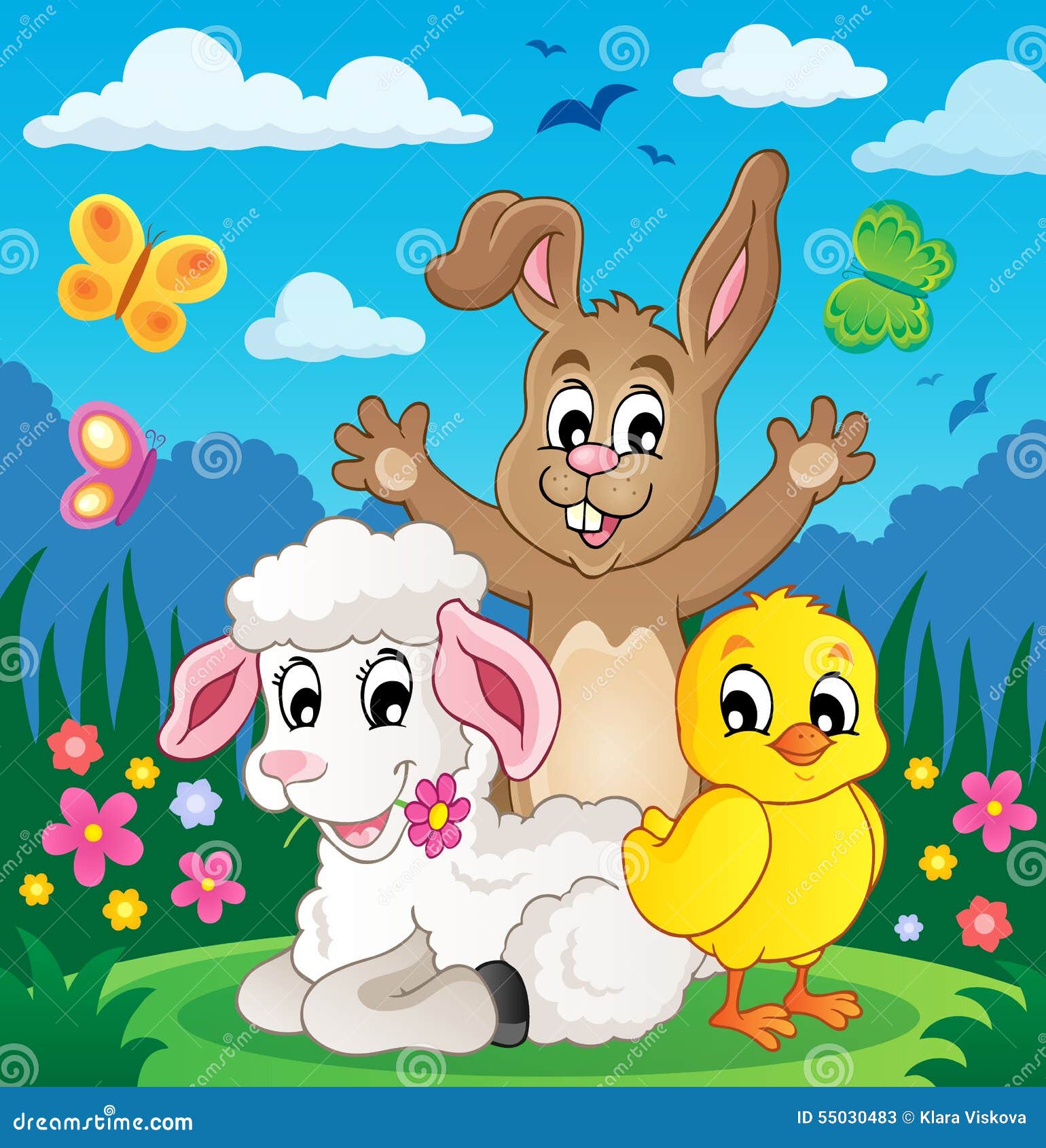 Imagen 4 Del Tema De Los Animales De La Primavera Ilustración del Vector - Ilustración de lindo, feliz: 55030483 Imagen 4 Del Tema De Los Animales De La Primavera Ilustración del Vector - Ilustración de lindo, feliz: 55030483
