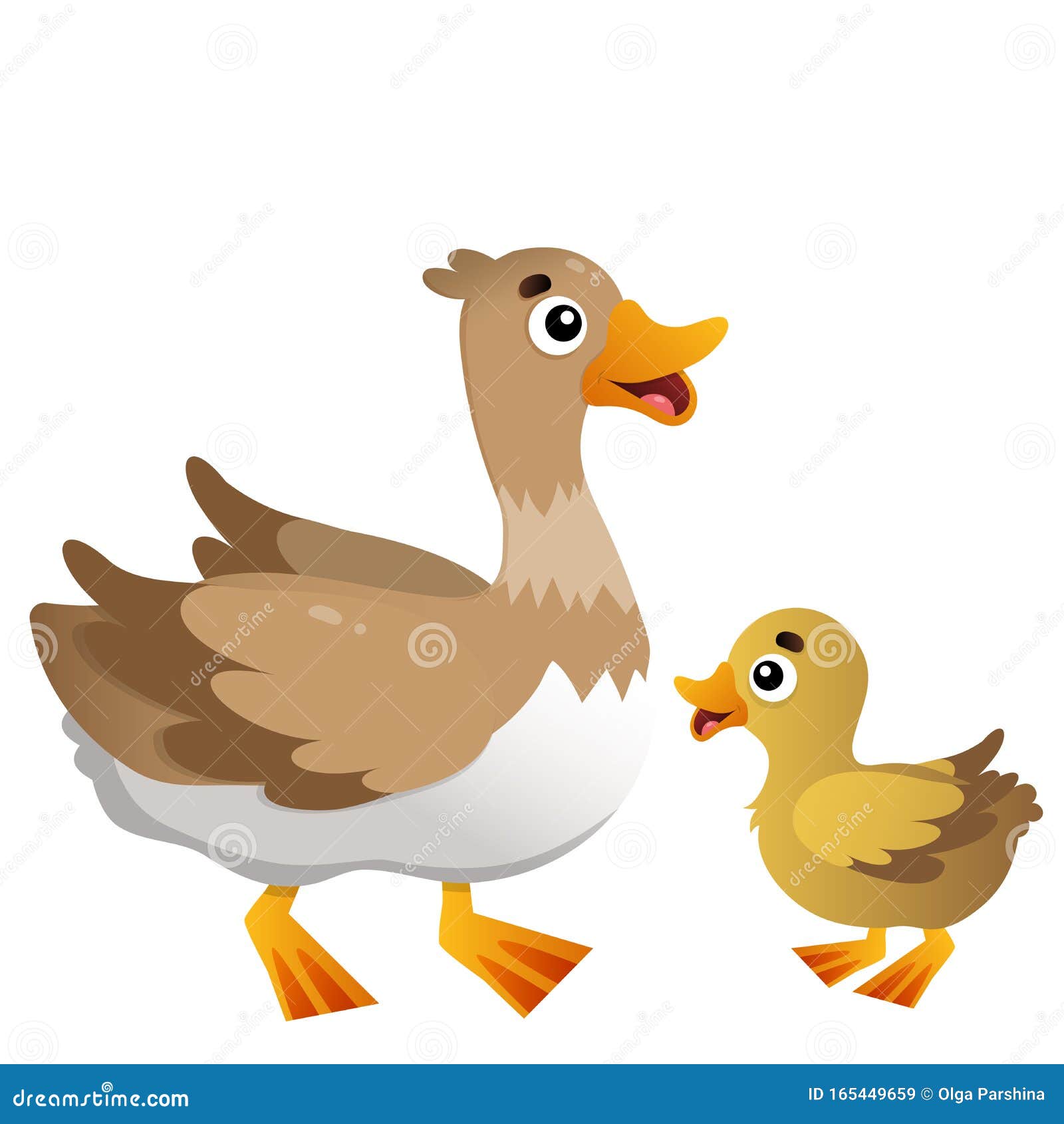 Imagen En Color De Un Pato Dibujado Con Patos Sobre Fondo Blanco Animales  De Granja Ilustración De Vectores Para Niños Ilustración del Vector -  Ilustración de grano, aves: 165449659