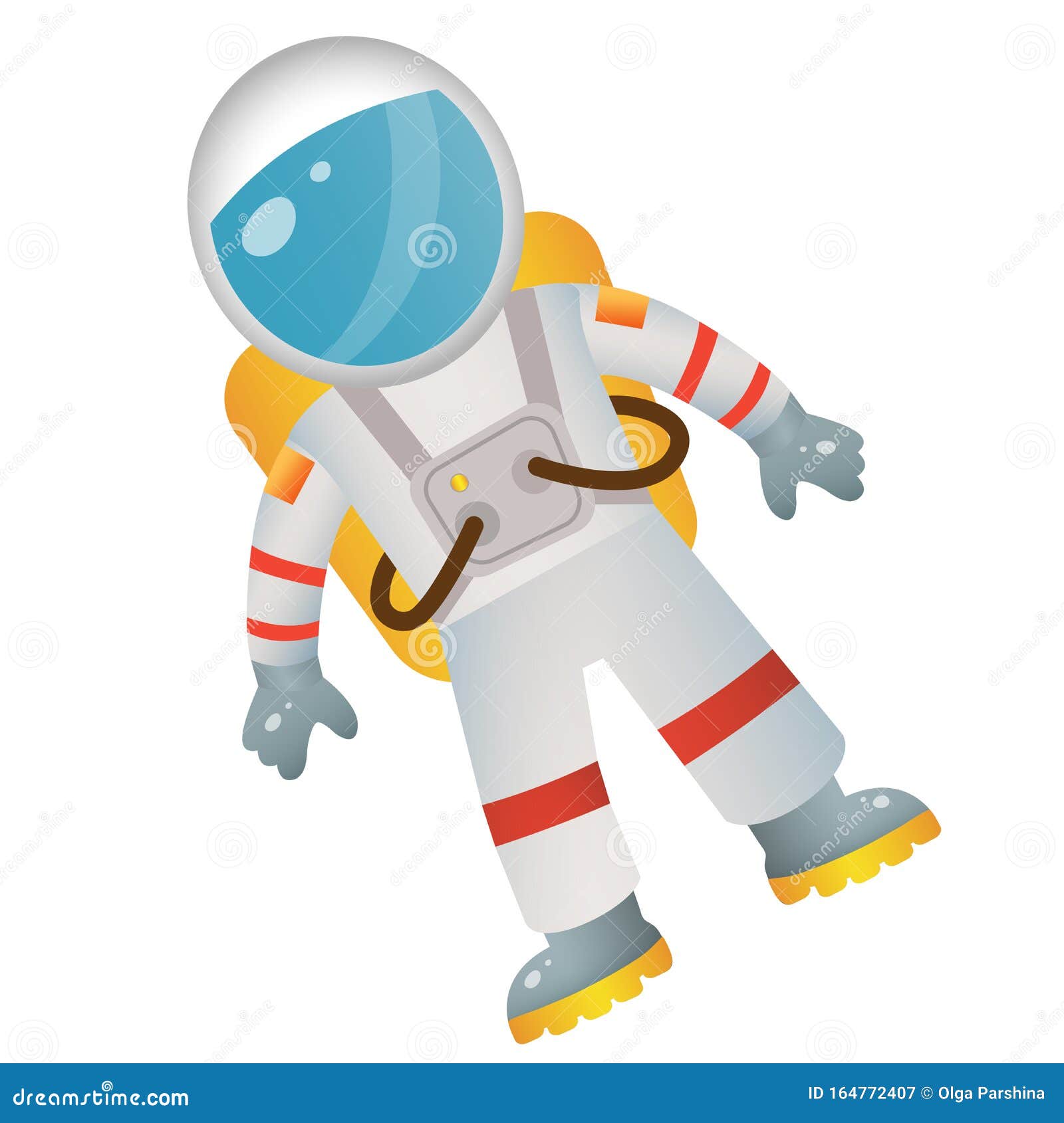 Imagen En Color Del Astronauta De Dibujos Animados En El Espacio Sobre  Fondo Blanco Espacio Ilustración De Vectores Para Niños Ilustración del  Vector - Ilustración de ciencia, hombre: 164772407