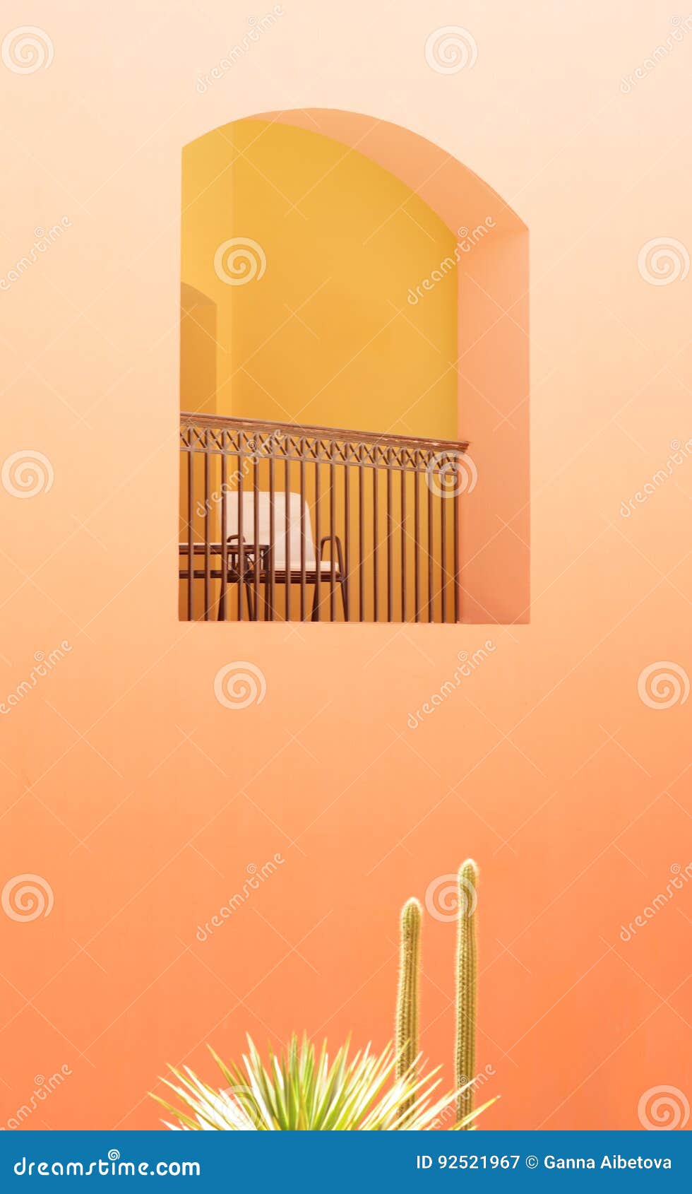 Imagen Minimalista De La Pared Amarilla Del Edificio Y De La