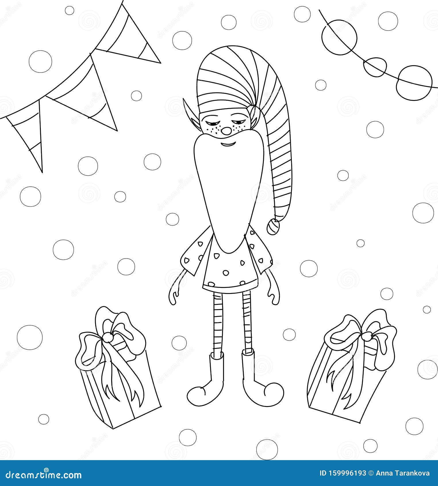 Imagen Para Colorear. Ilustración Secundaria. Nochebuena Con Regalos. Dibujo Lineal Blanco Negro Ilustración del Vector - Ilustración de negro, gnomo: 159996193 Imagen Para Colorear. Ilustración Secundaria. Nochebuena Con Regalos. Dibujo Lineal Blanco Negro Ilustración del Vector - Ilustración de negro, gnomo: 159996193
