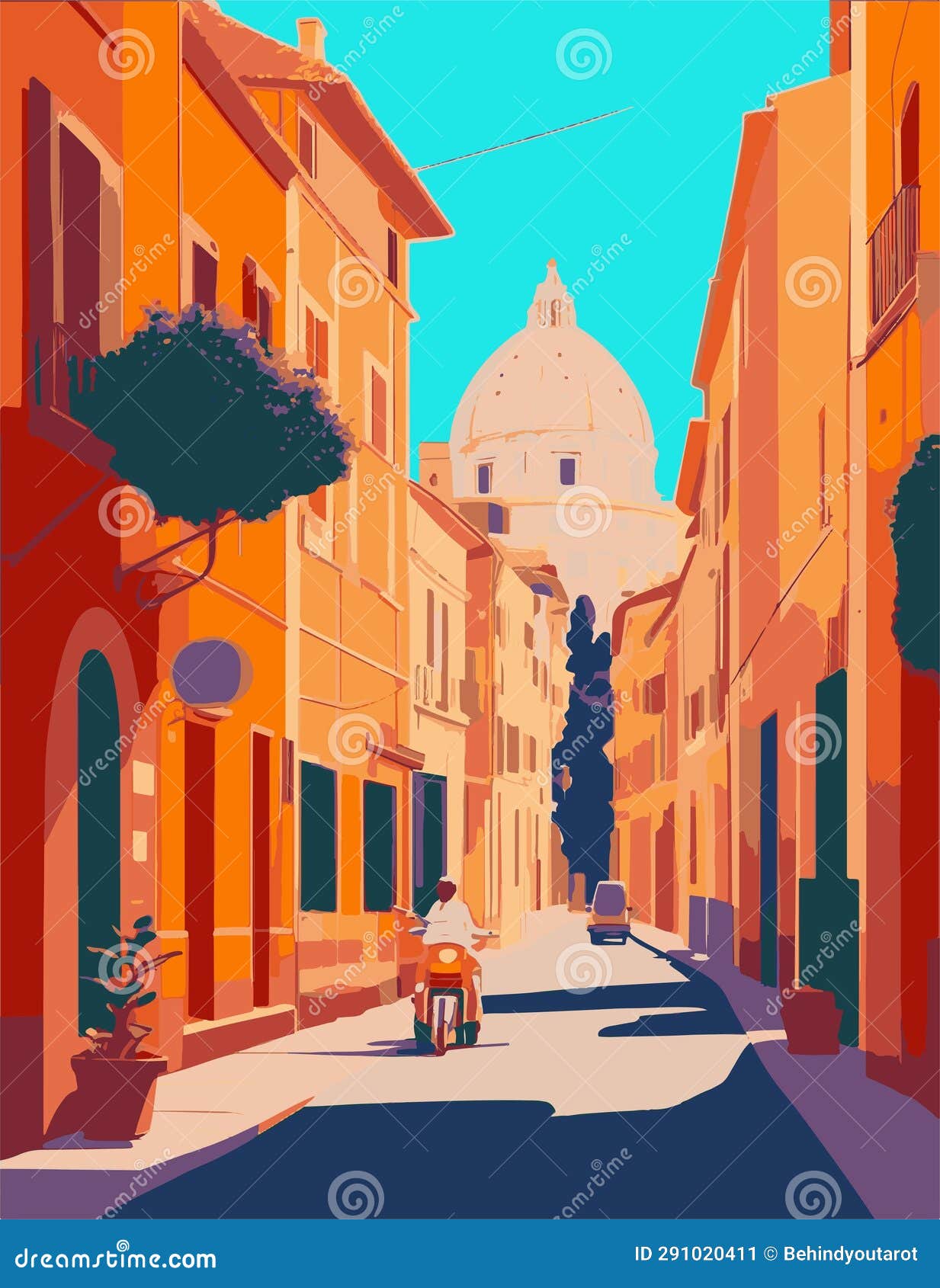 imagen of rome city of rome, ilustration, 