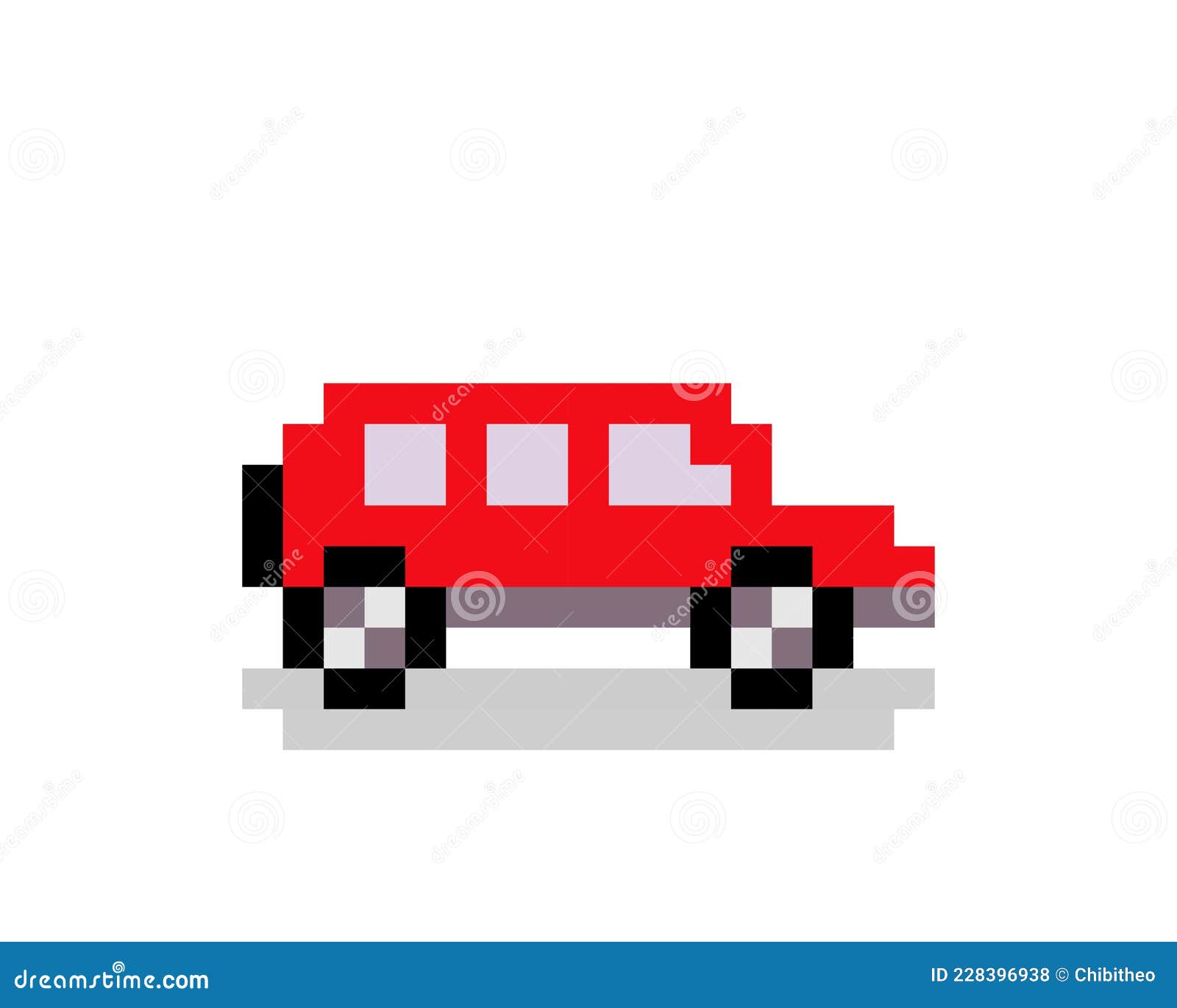 Pixels de carros de polícia de 8 bits para ativos de jogos e