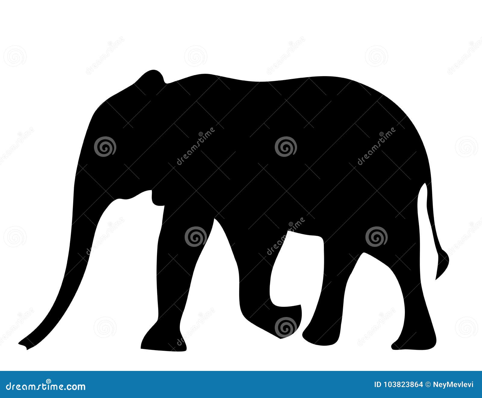 Simple Elephant Silhouette for Education Stock Vector - Illustration of  colorful, graphic: 103823864