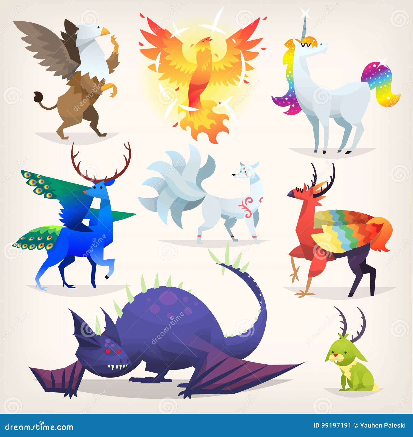 Imaginary Animals from Fairy Tales Stock Vector - Illustration of comic, greek: 99197191 Imaginary Animals from Fairy Tales Stock Vector - Illustration of comic, greek: 99197191