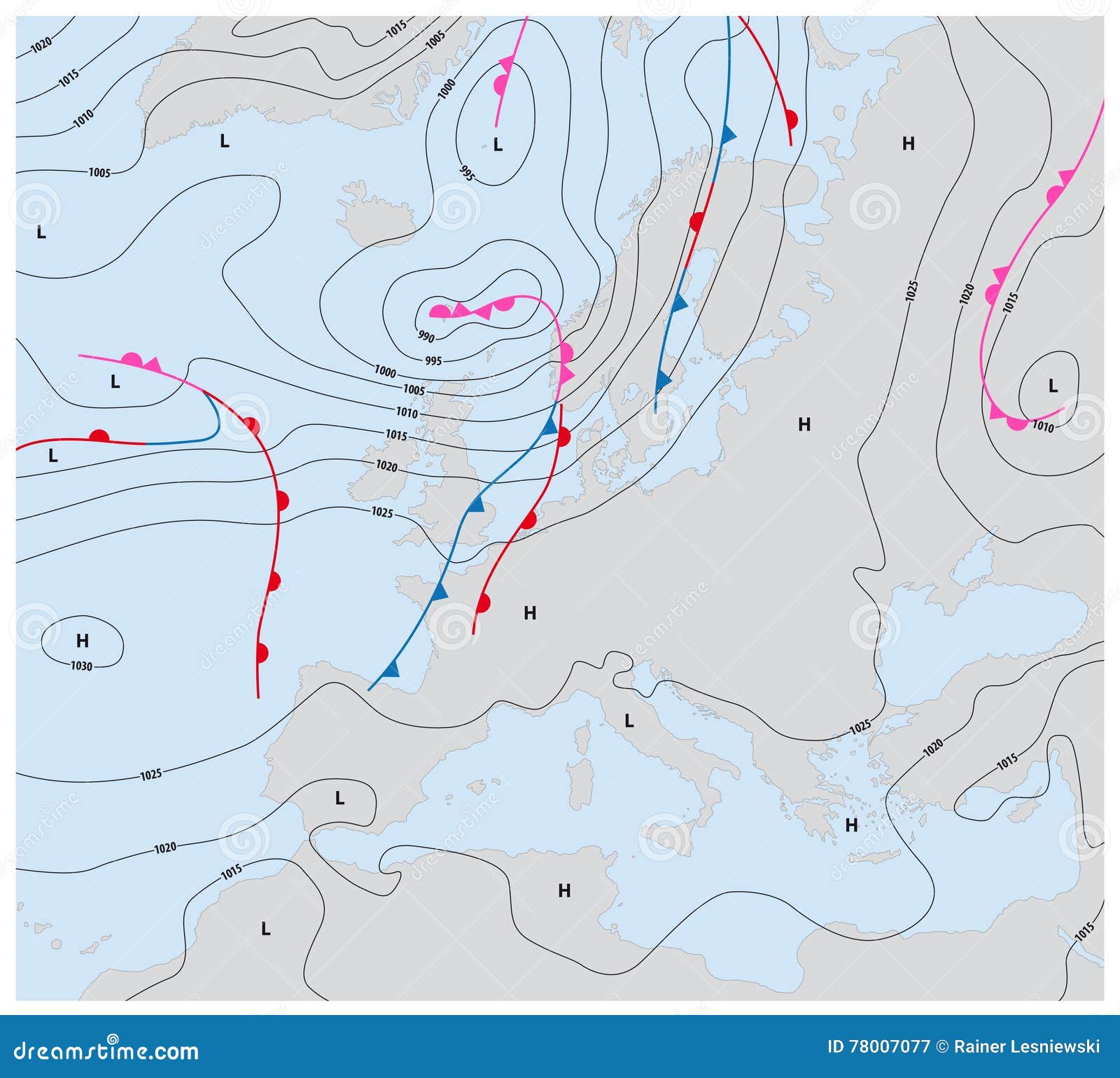 European Synoptic Weather Chart