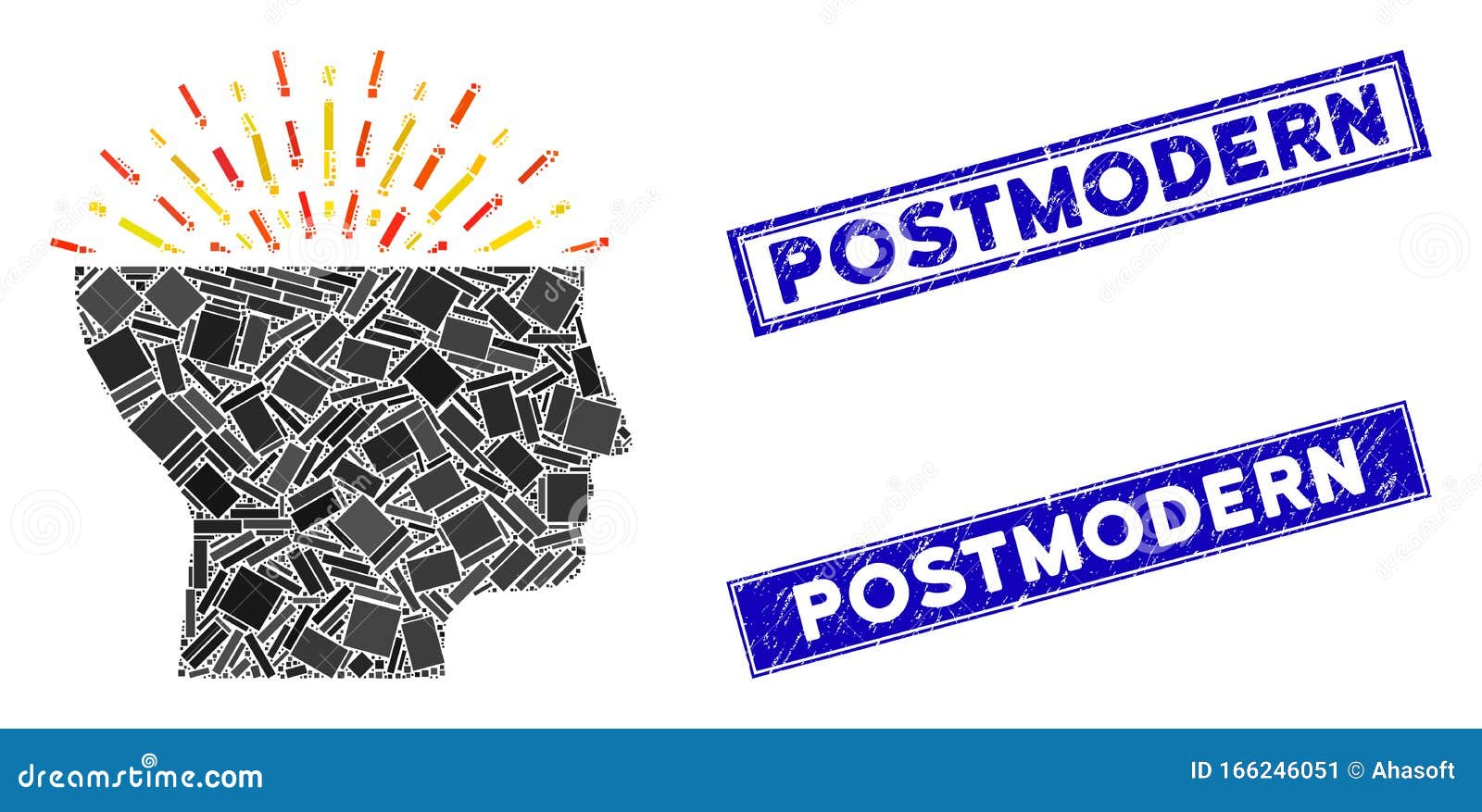 Postmodernism And Human Mind - Pictured As Word Postmodernism Inside A