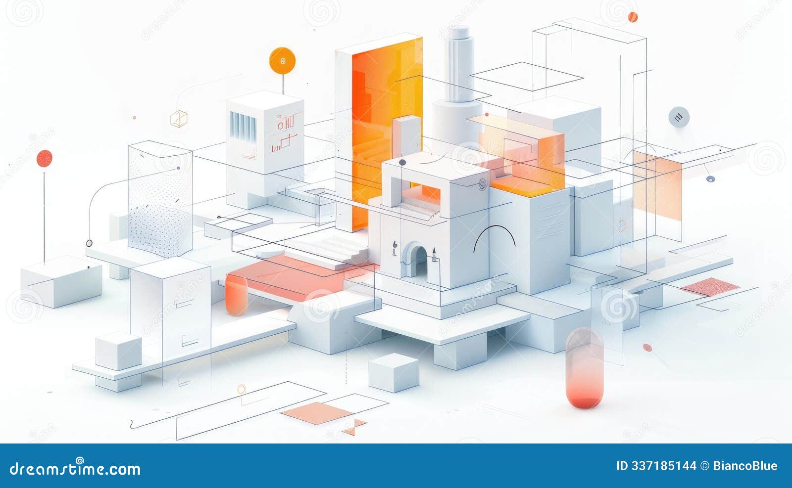 imagine a modern urban landscape with advanced digital technologies and infrastructure. aig53m