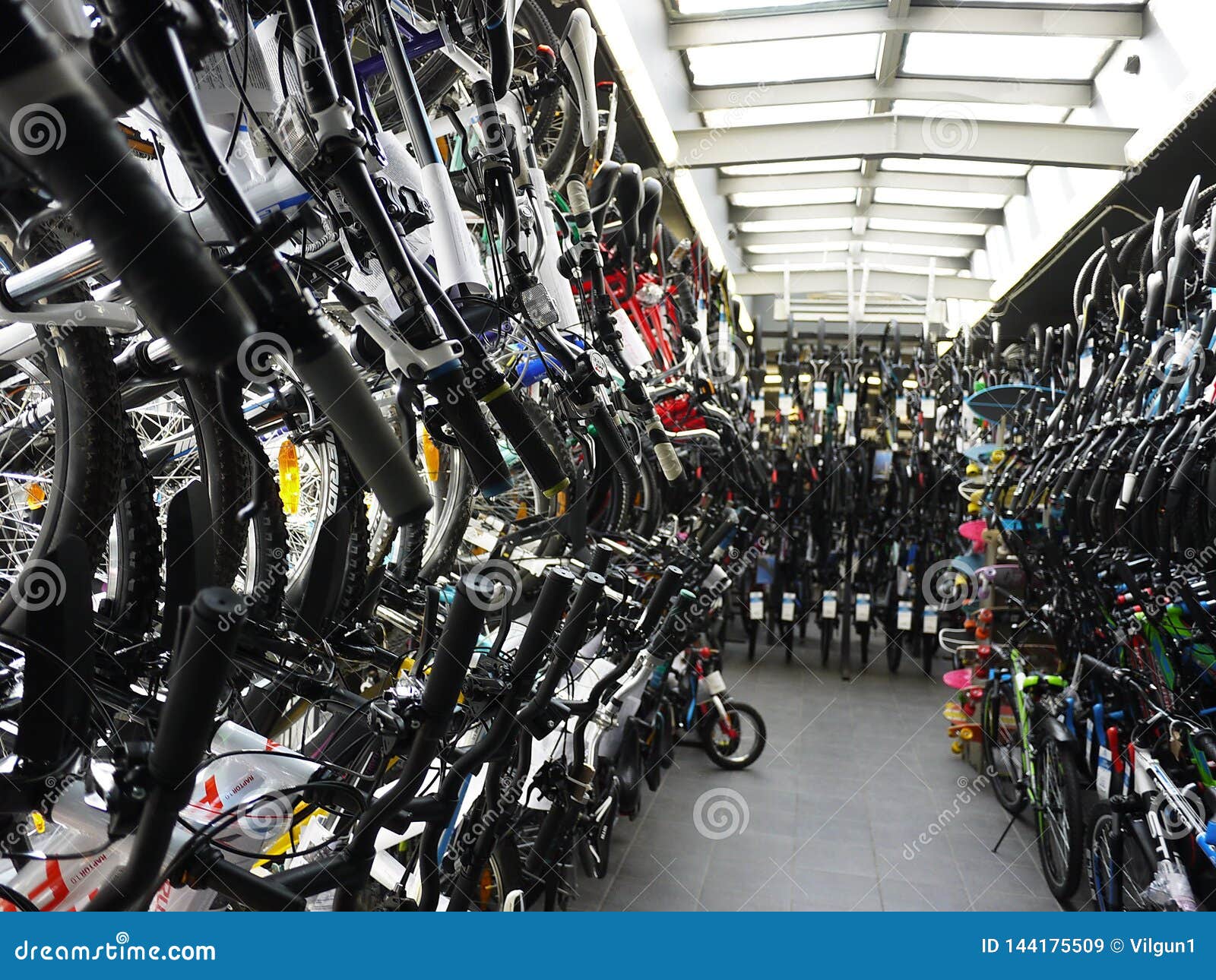 Sports Shop Selling Bicycles and Other Equipment. in this Store You