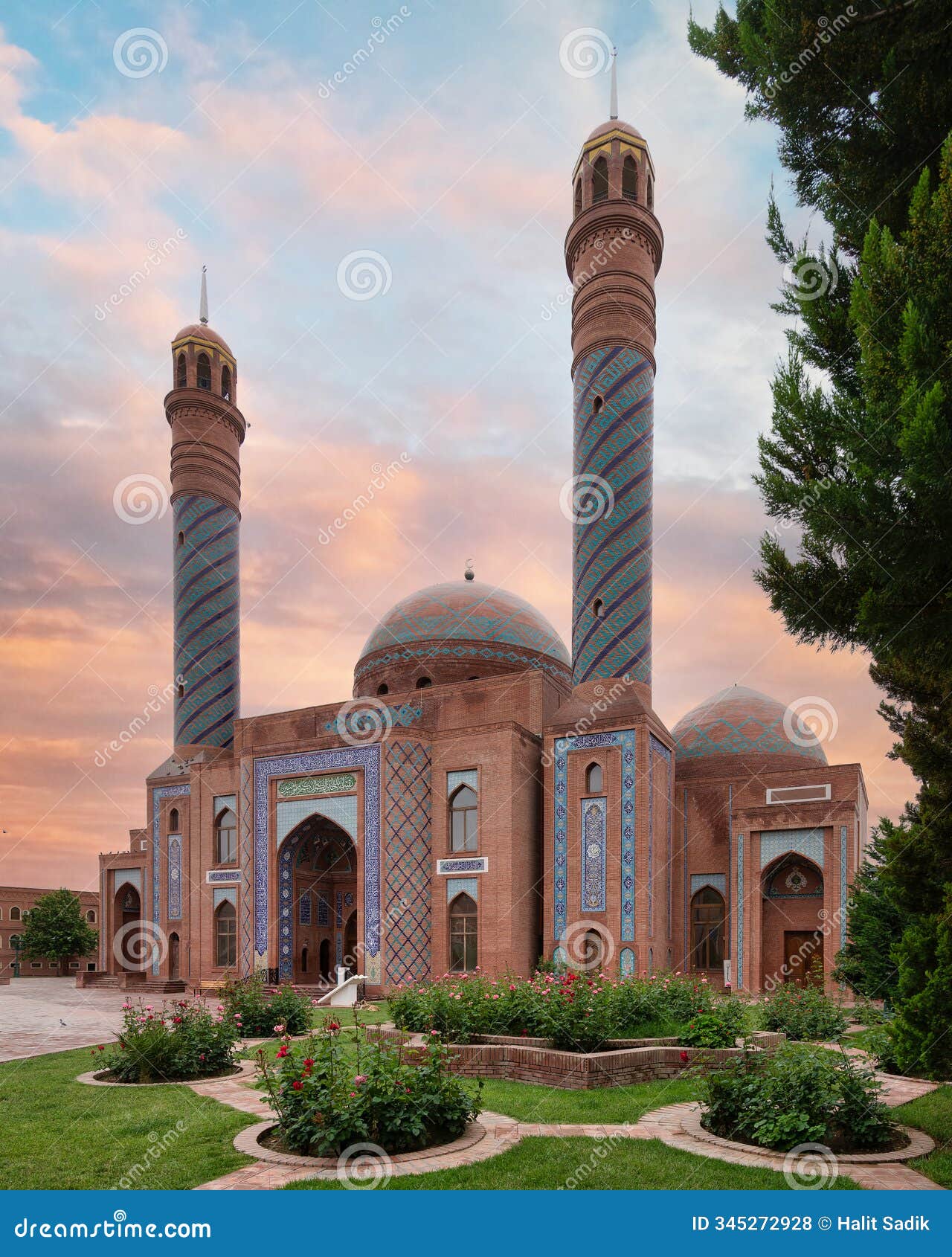 imamzadeh mausoleum or goy imam mosque in ganja azerbaijan on a clear day