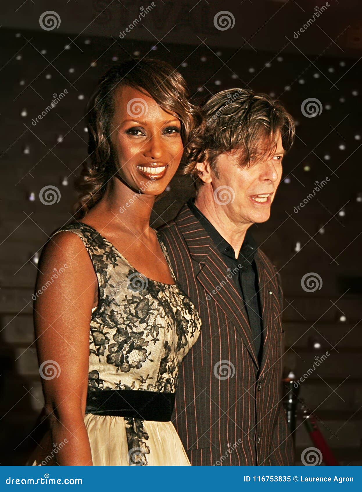 Iman and David Bowie editorial image. Image of annual 116753835