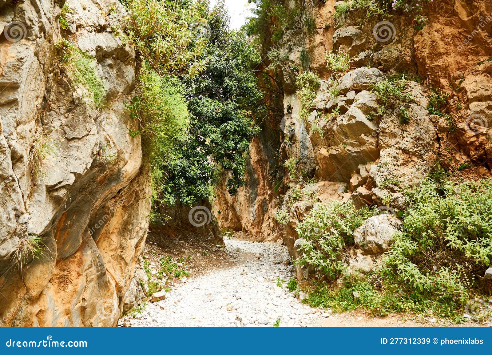 imbros canyon in crete, greece