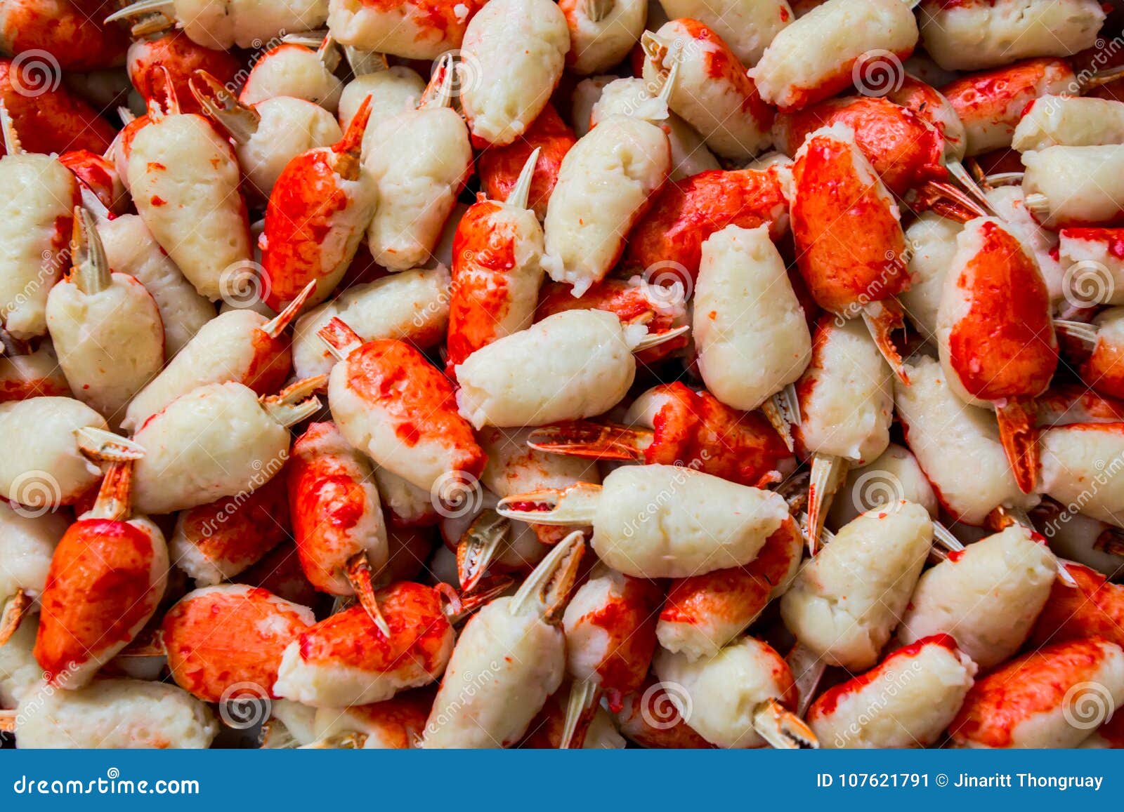 Imitation crab claw stock image. Image of asia, frozen 107621791