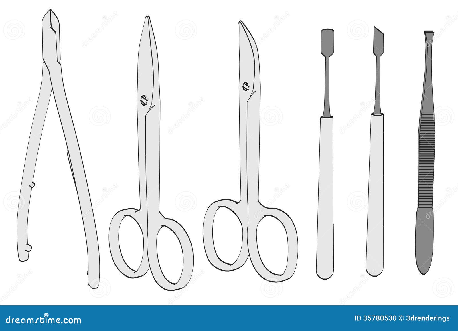 Immagine Degli Strumenti Del Manicure Illustrazione di Stock