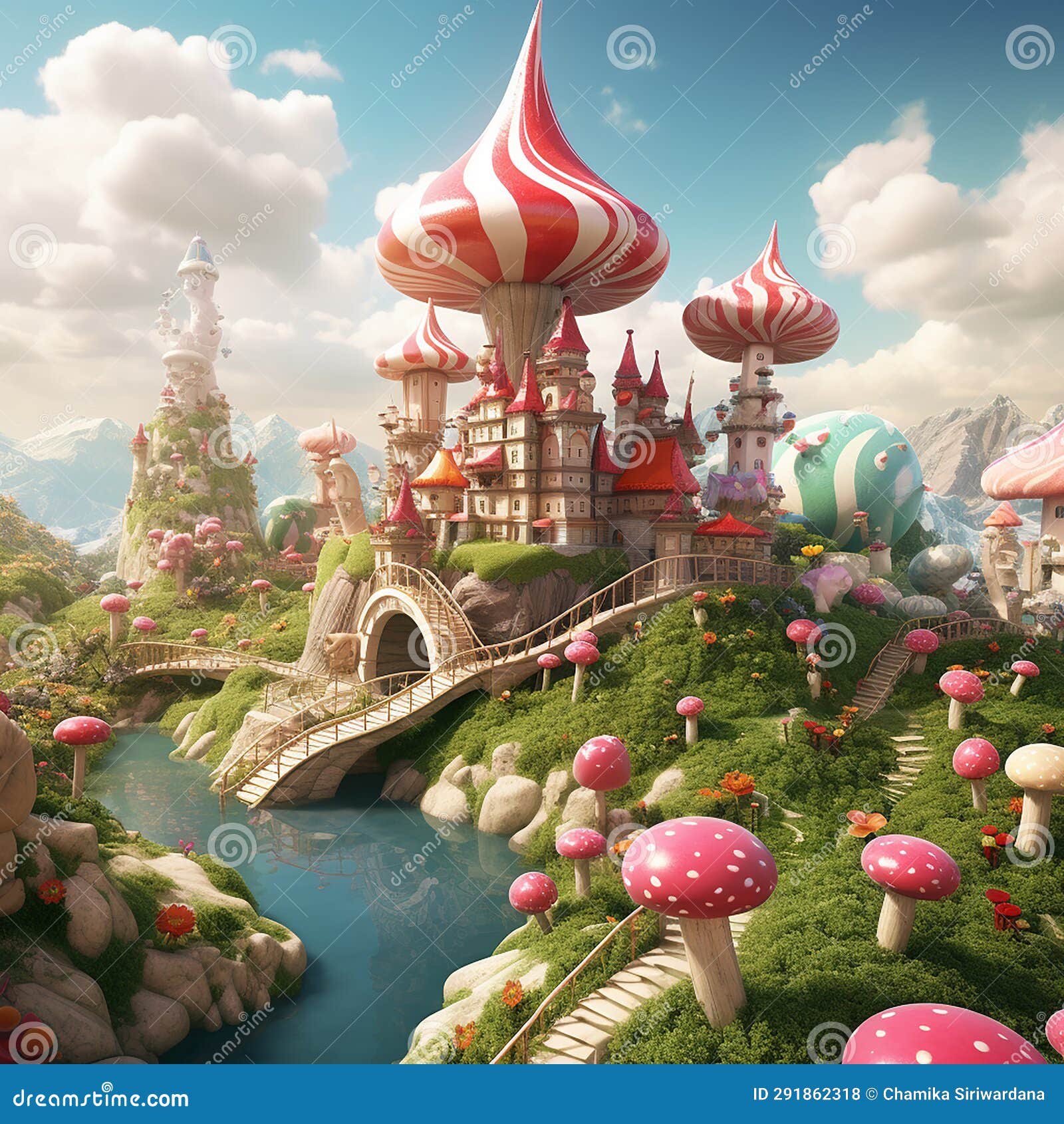 enchanted candy land a fairy tale world of sweet delights, generative ai