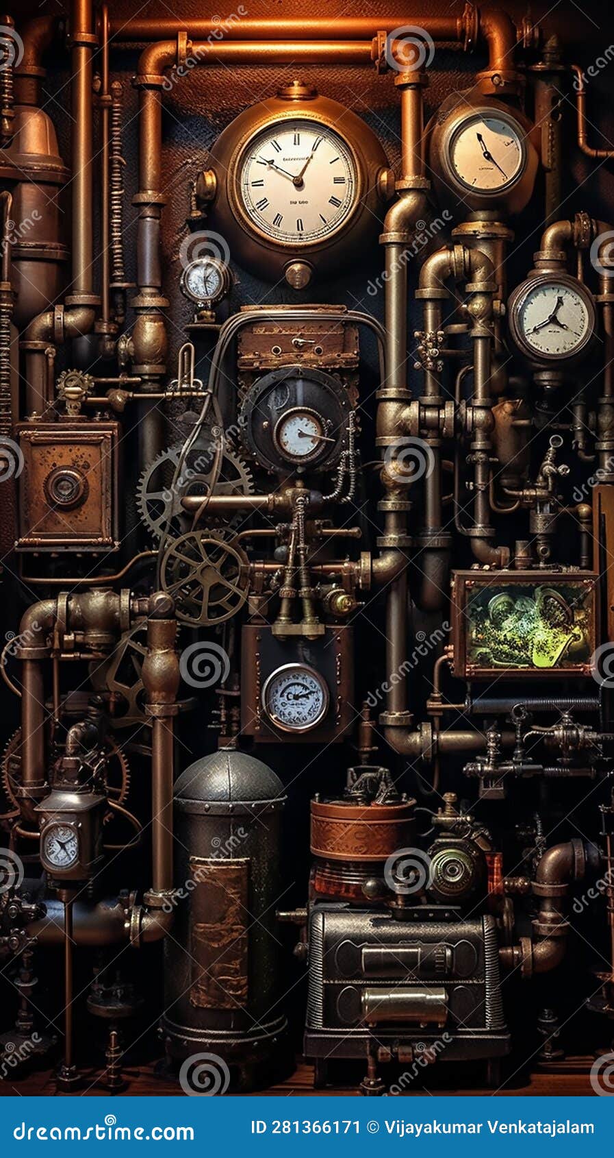 Steampunk Fusion stock image. Image of intertwine, lighting 281366171