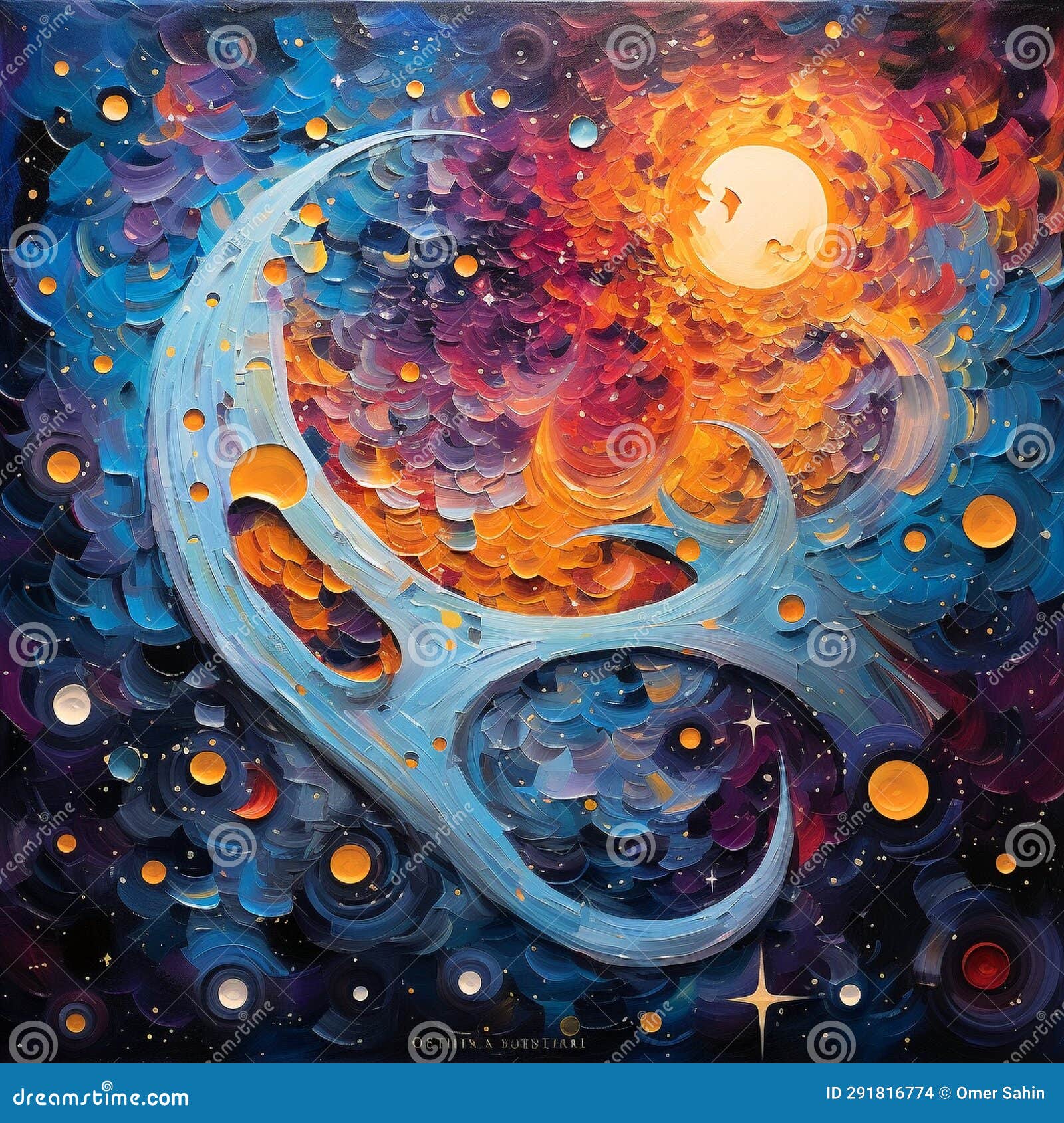 cosmic overture: a symphony of abstract s in cosmic harmony