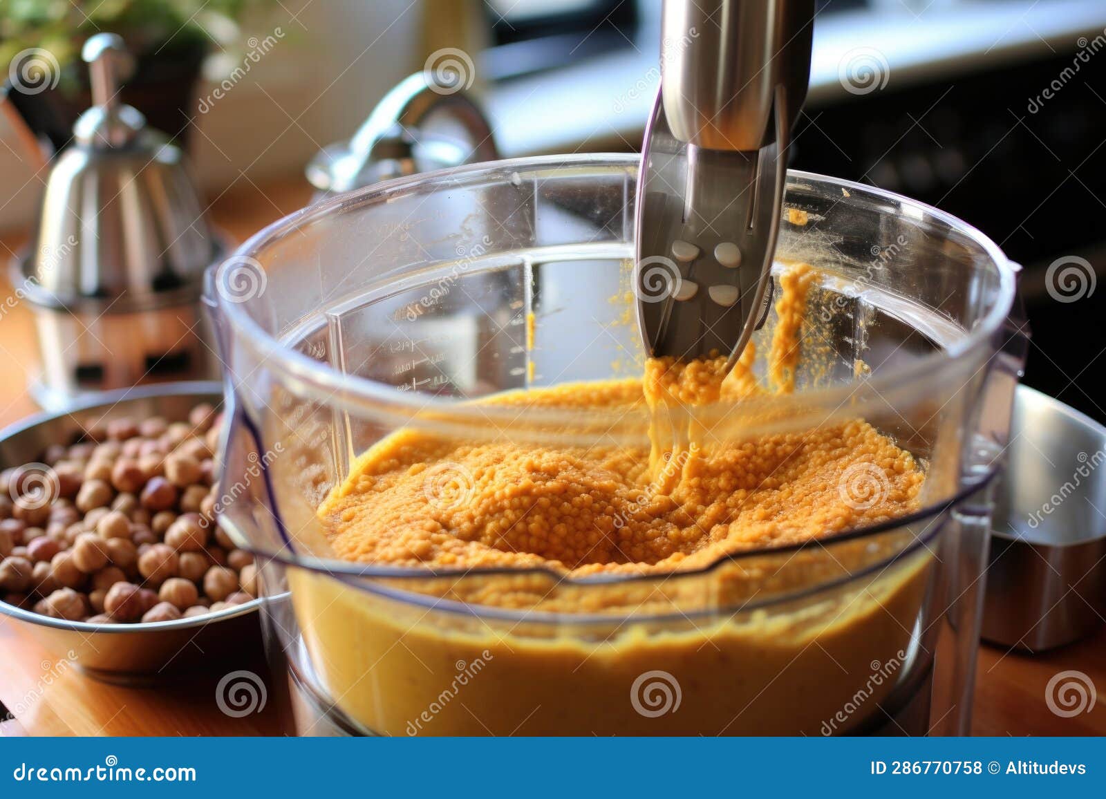 Immersion Blender Blending Chickpeas into Paste Stock Photo Image of cooking, puree 286770758