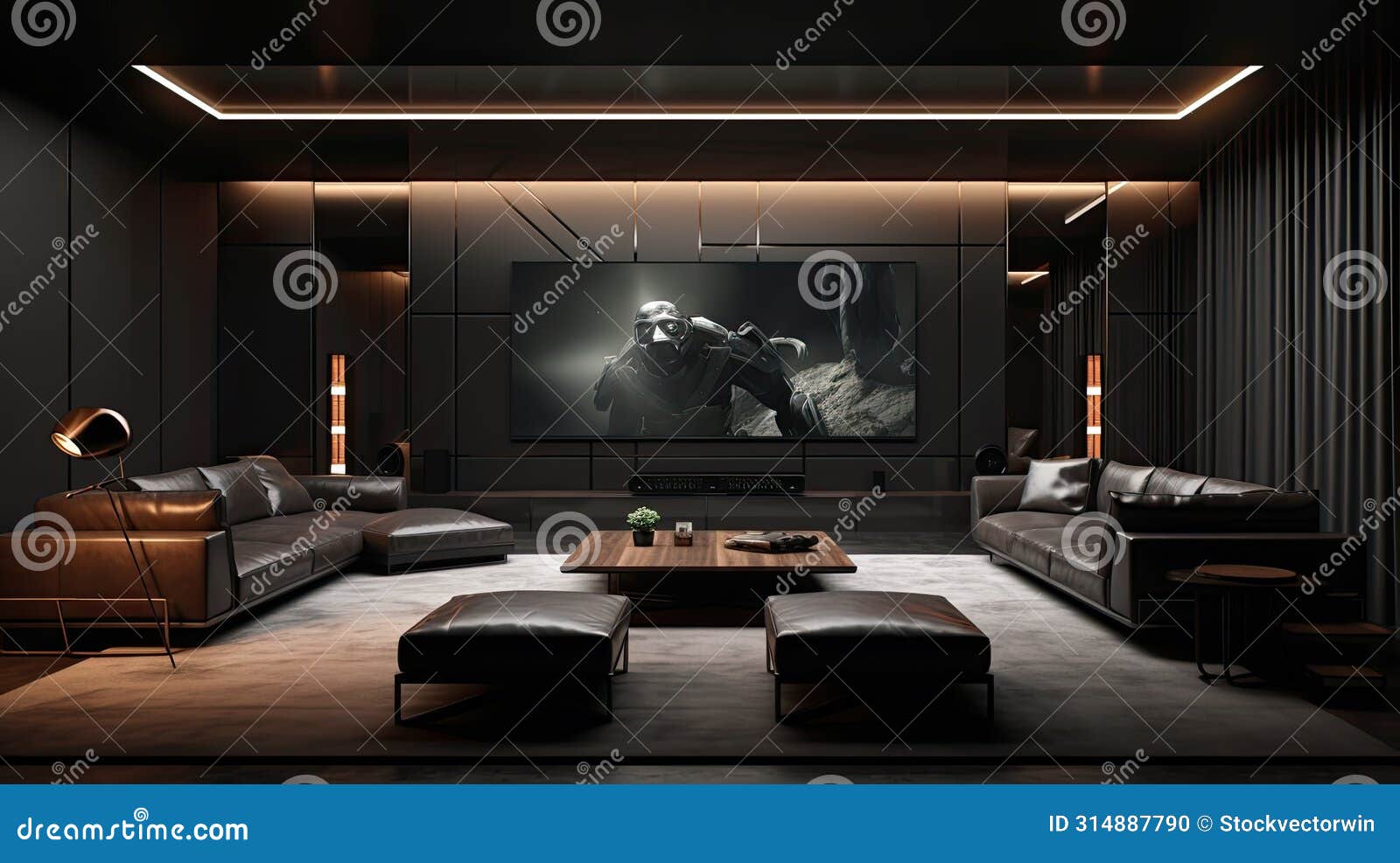 immersive tv dark room