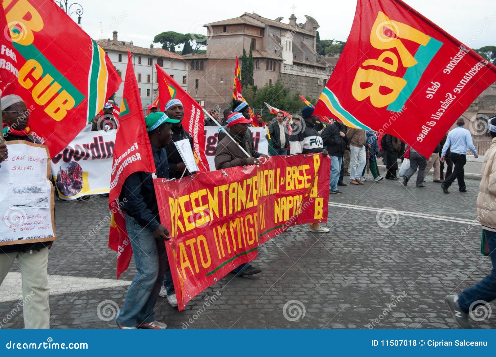Immigrants Demonstration in Rome, Italy Editorial Stock Photo - Image ...