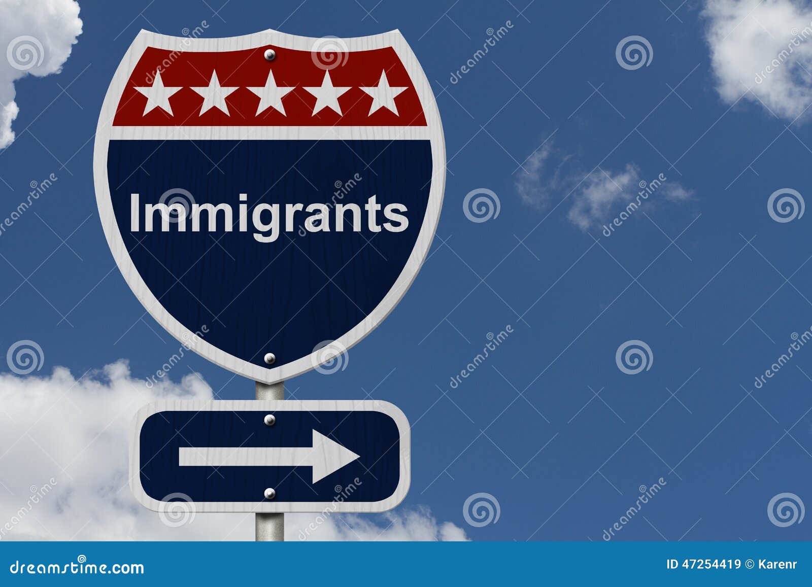 immigrants this way sign