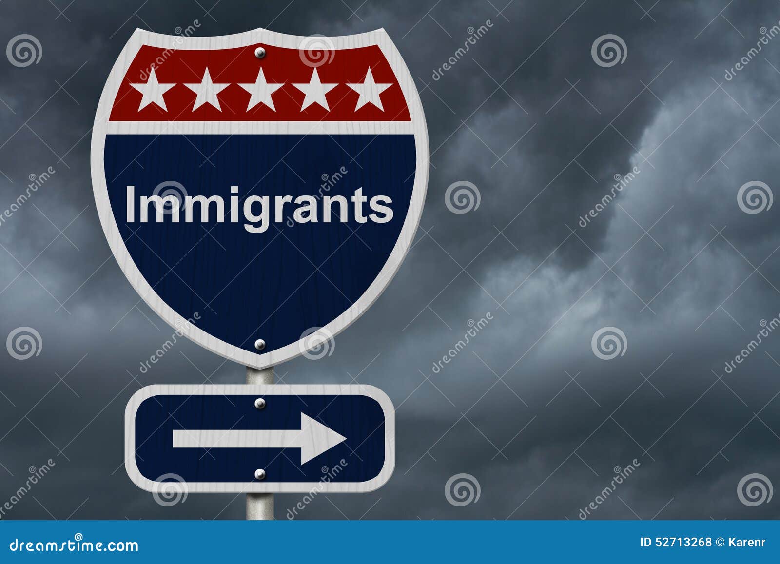 immigrants this way sign