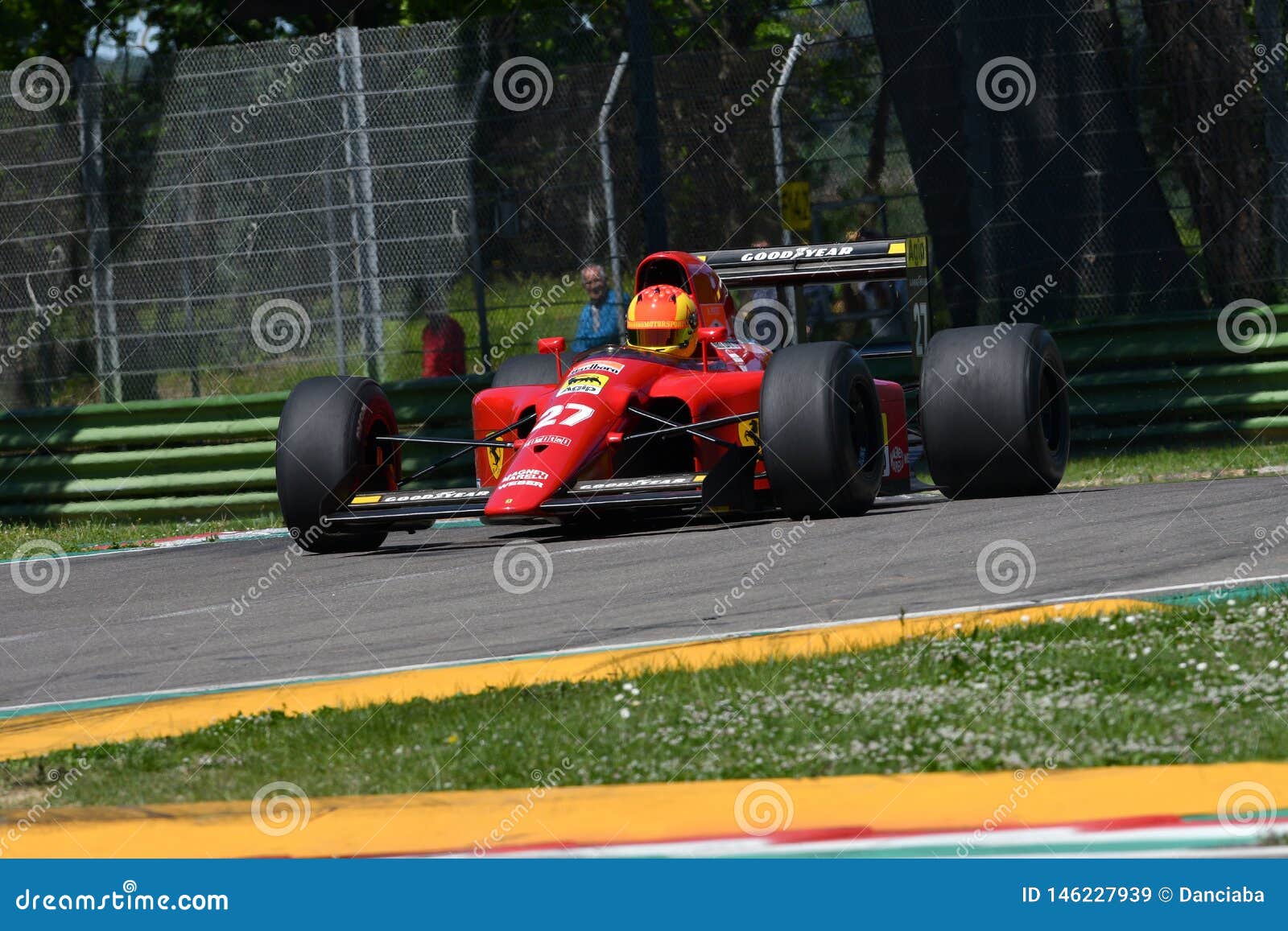 Imola 27 April 19 Historic 1991 F1 Ferrari 642 Ex Alain Prost Jean Alesi In Action During Minardi Historic Day 19 At Imola Editorial Stock Image Image Of Migeot Historic