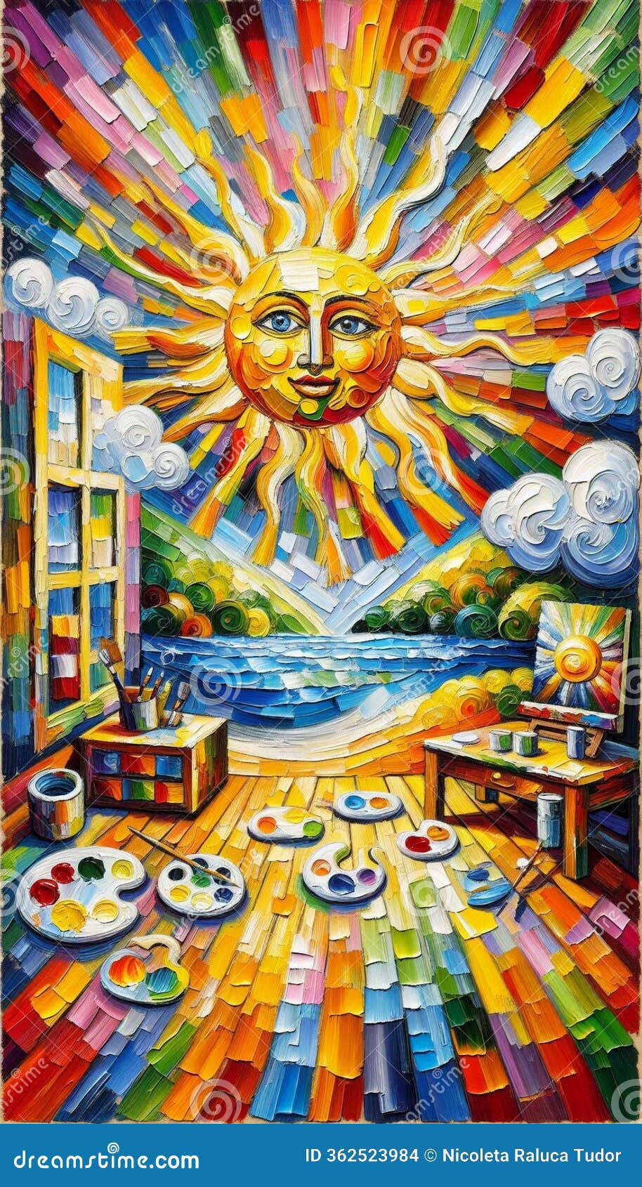 impasto is a technique used in painting, where paint is laid on an area of the surface thickly
