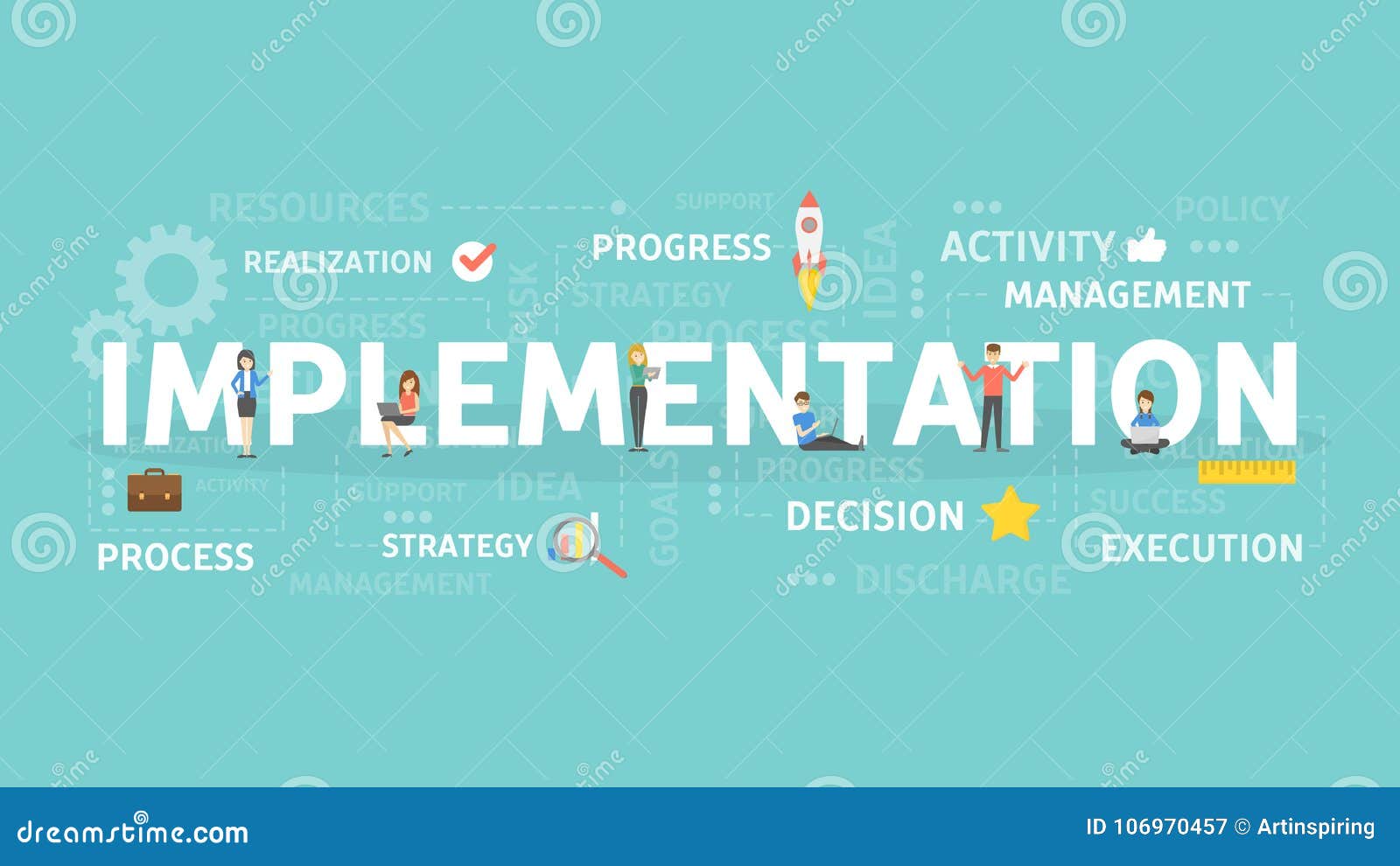 Implementation Concept Illustration. Stock Vector - Illustration of ...