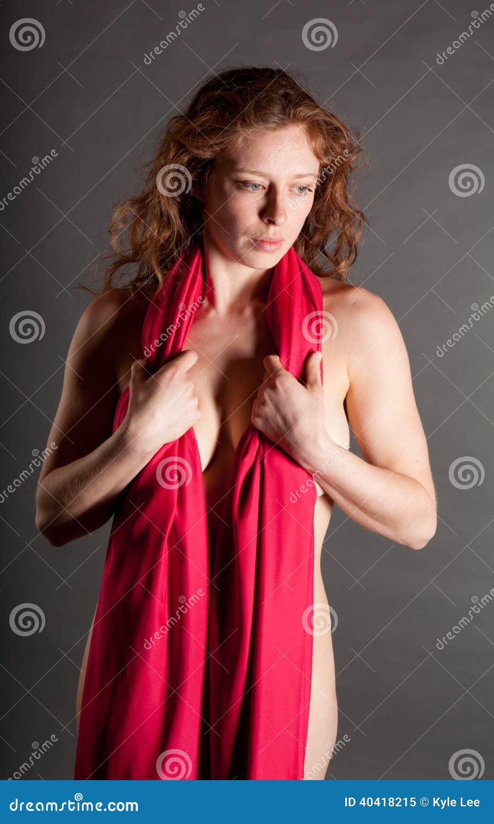 Nude blond with a red towel Coffee Mug