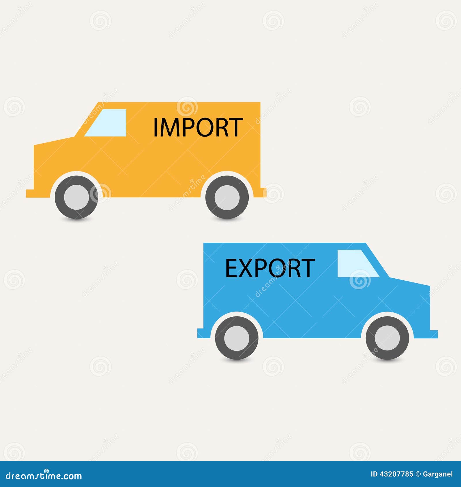 Import Export Transportation Background Stock Vector - Illustration of