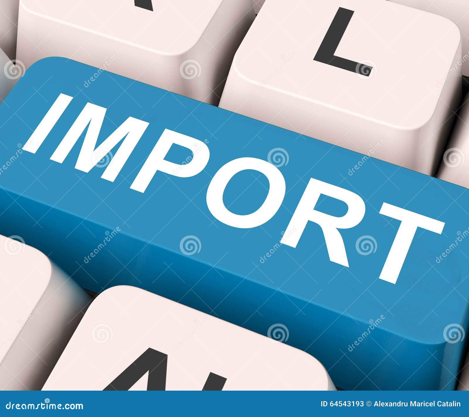 import key means importing or imports