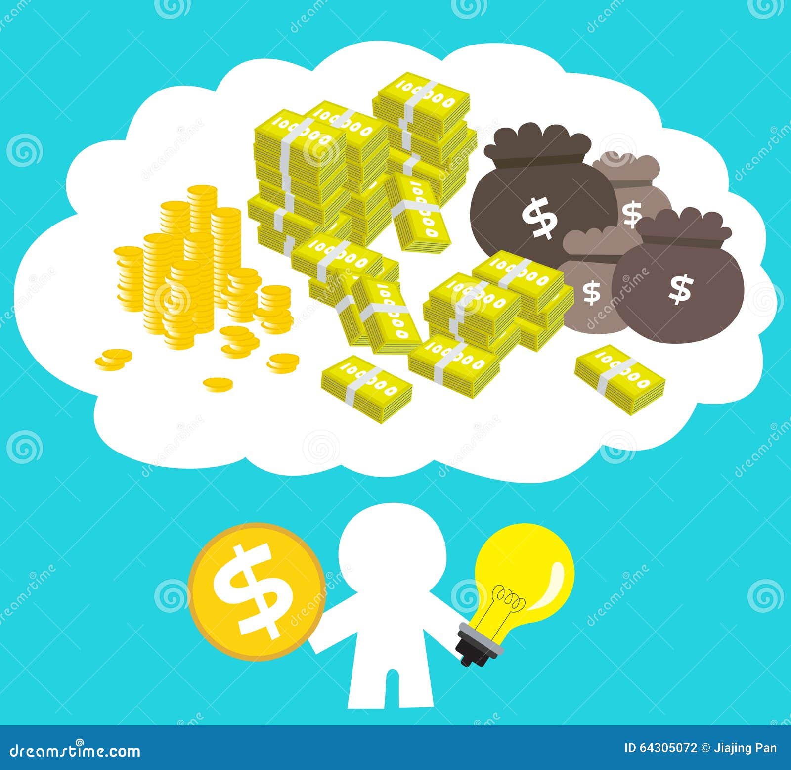 The Important Elements for Making Money Stock Illustration Illustration of curiosity, effort